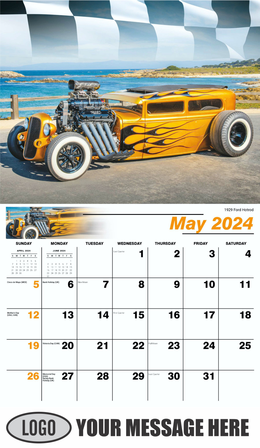 Road Warriors 2024 Automotive Business Promo Wall Calendar - May