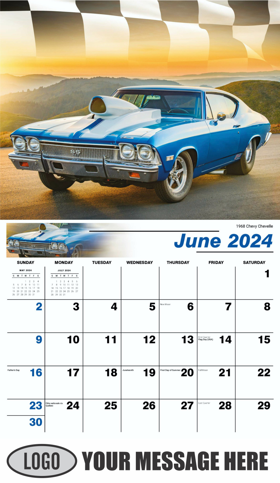 Road Warriors 2024 Automotive Business Promo Wall Calendar - June