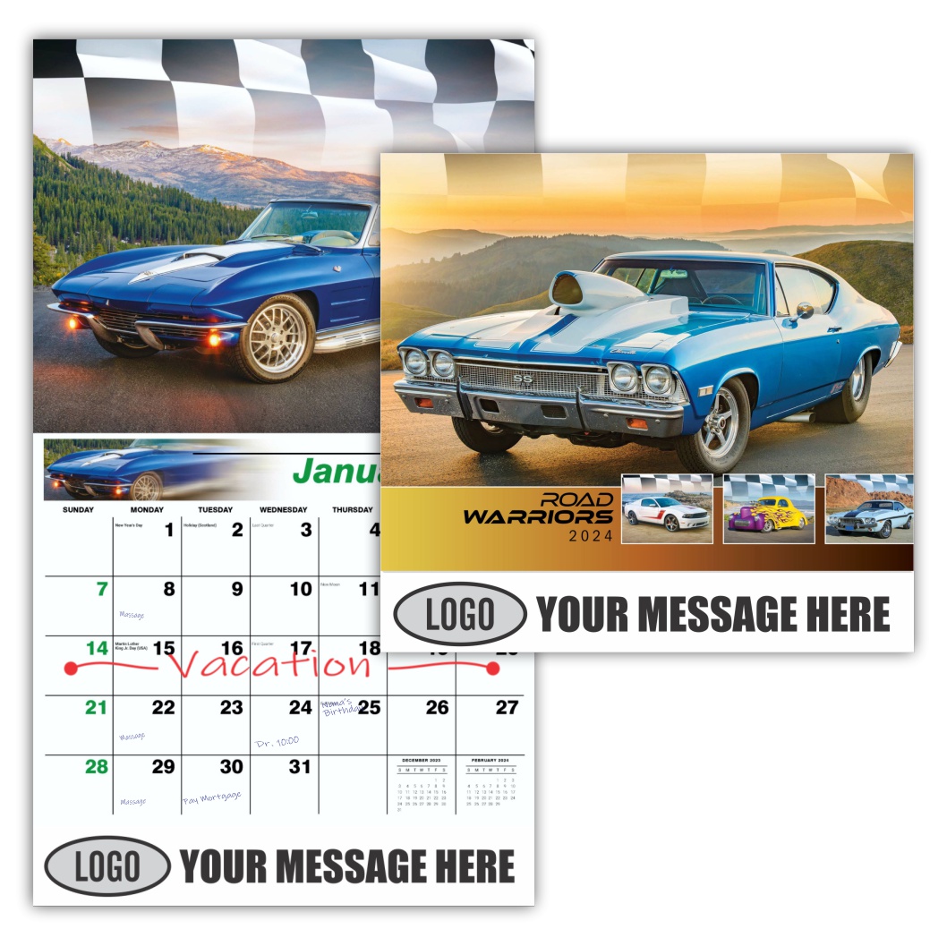 Road Warriors 2024 Automotive Business Promo Wall calendar
