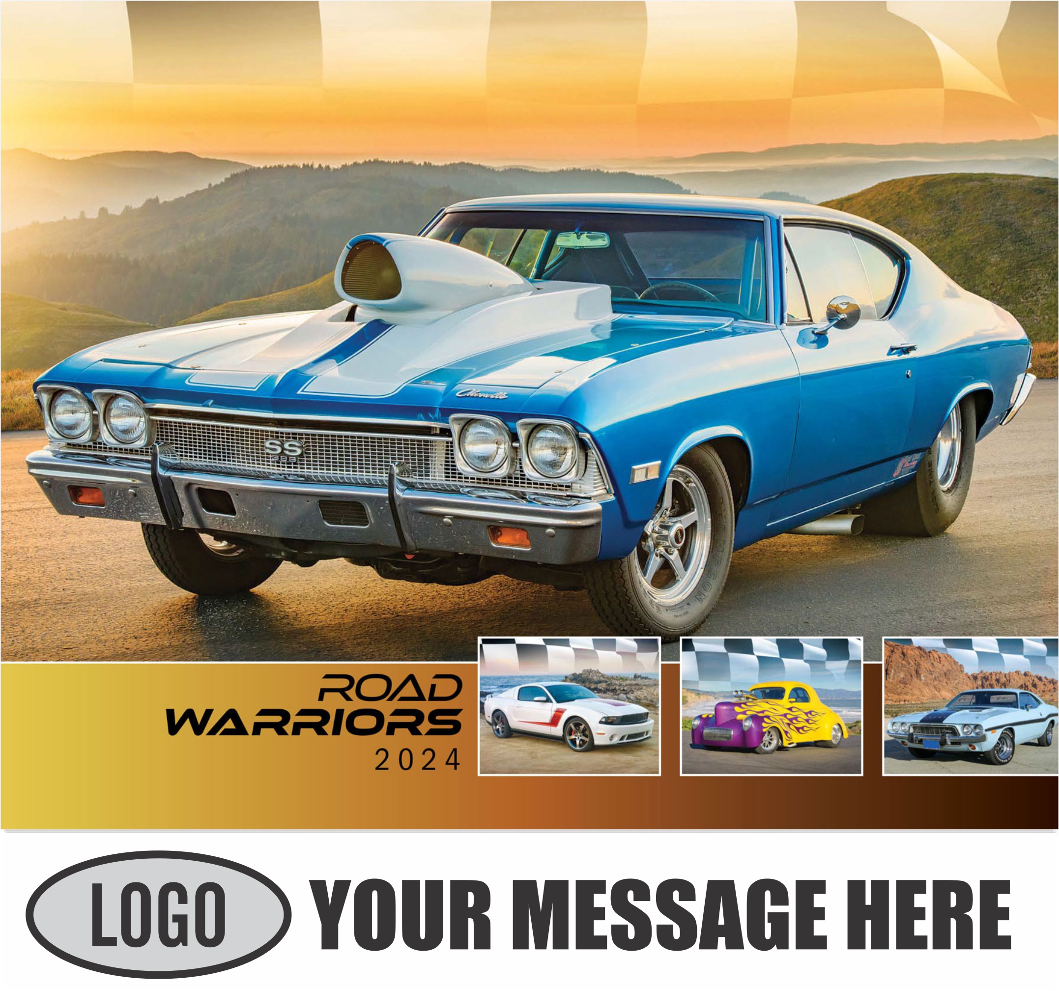 Road Warriors 2024 Automotive Business Promo Wall Calendar - cover