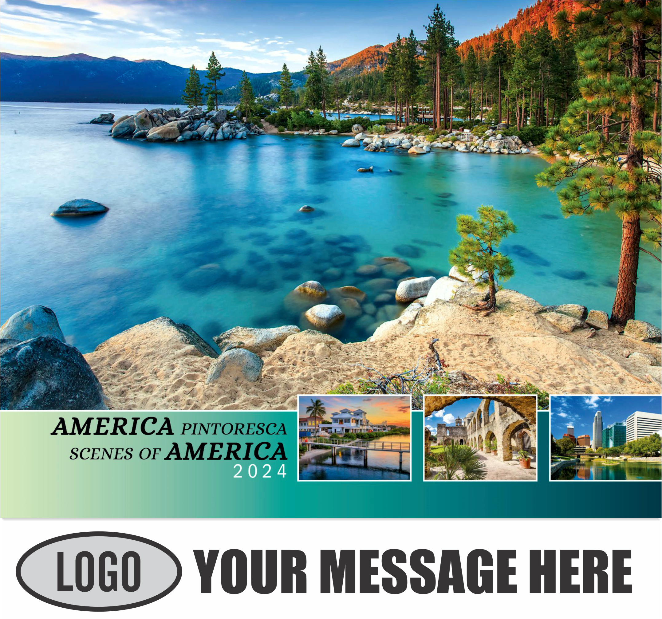 Scenes of America 2024 Bilingual Business Promo Calendar - cover
