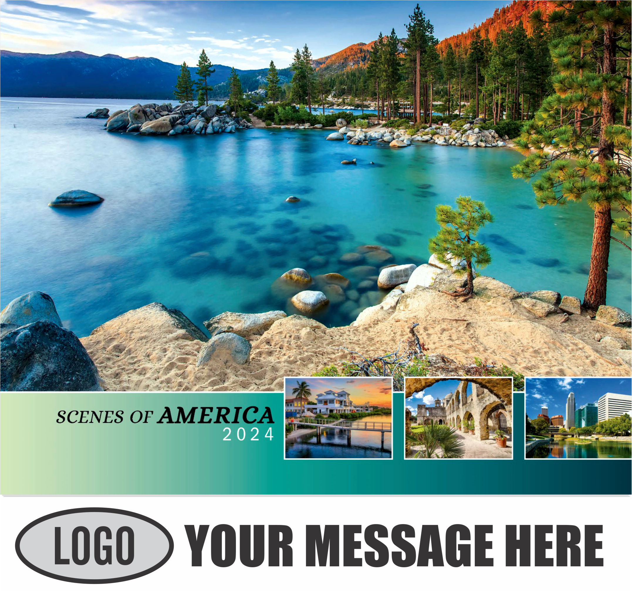 Scenes of America 2024 Business Advertising Wall Calendar - cover