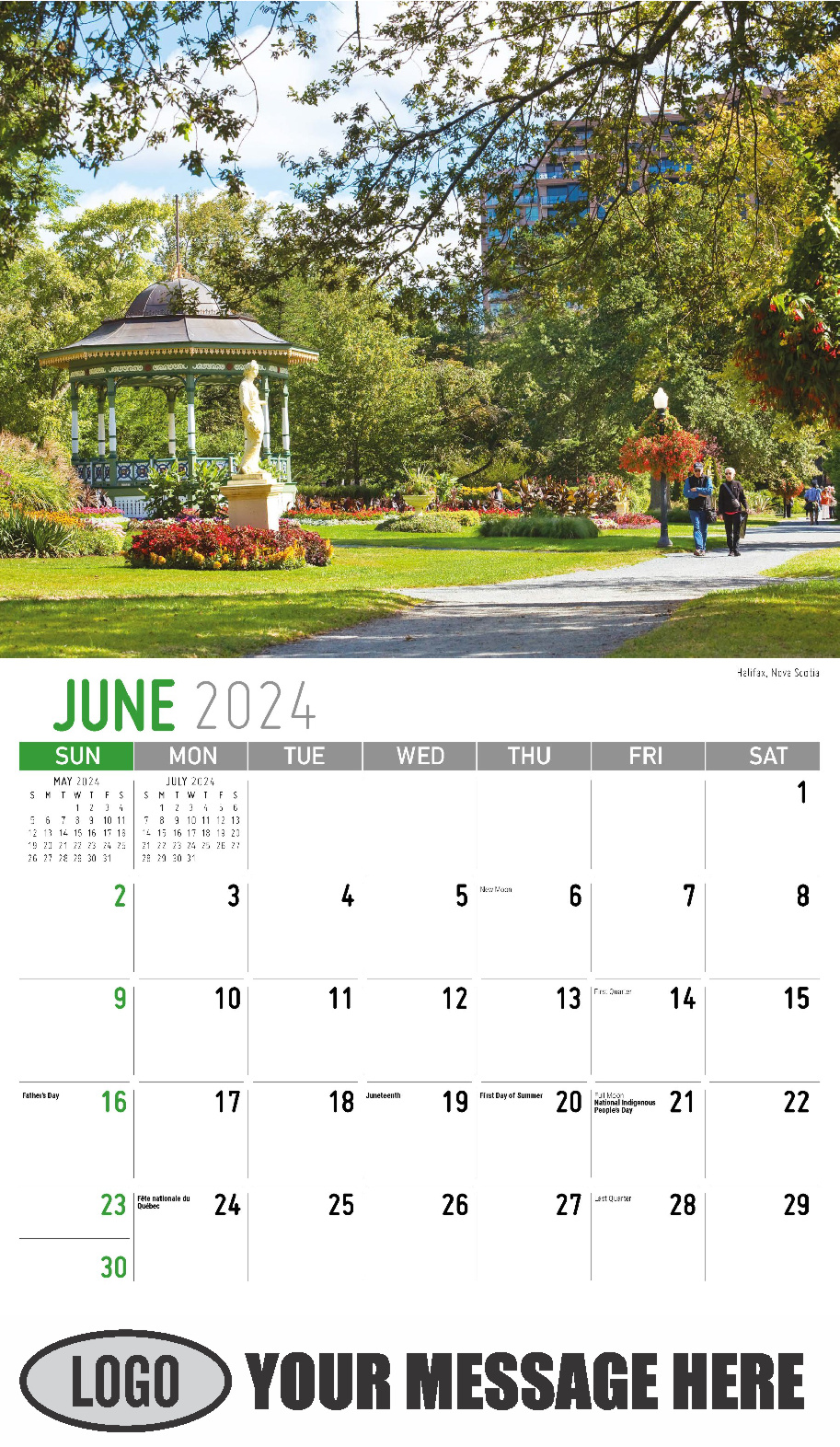 Atlantic Canada Scenic 2024 Business Promotion Calendar - June