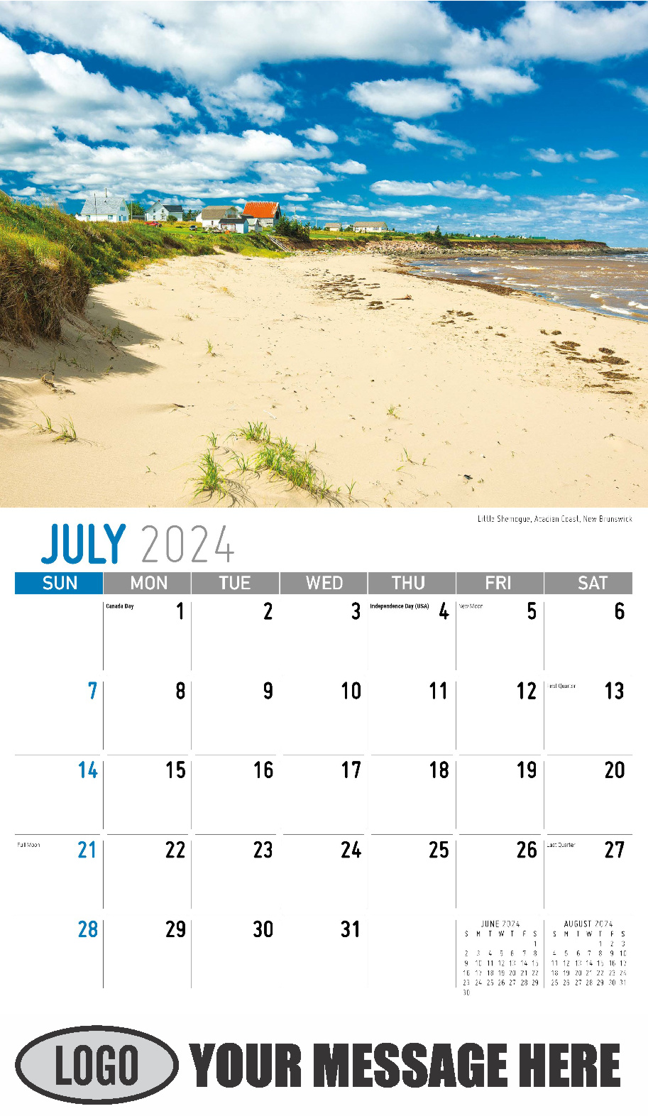 Atlantic Canada Scenic 2024 Business Promotion Calendar - July
