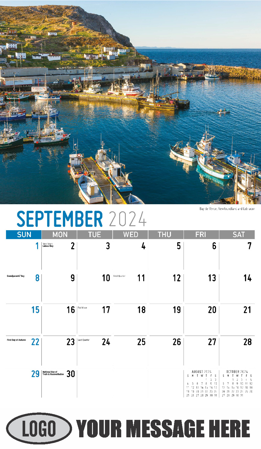 Atlantic Canada Scenic 2024 Business Promotion Calendar - September