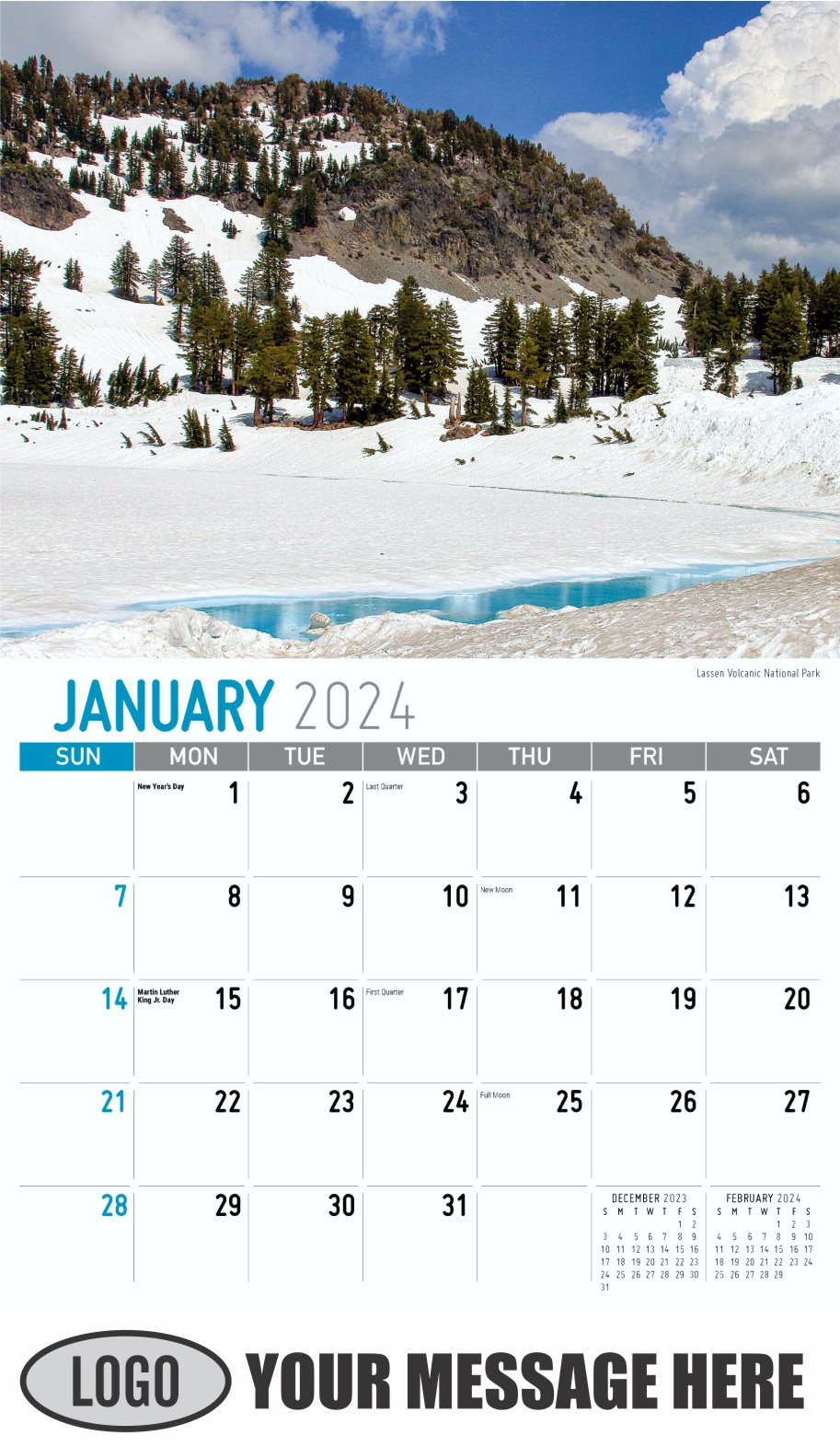 Scenes of California 2024 Business Advertising Wall Calendar - January