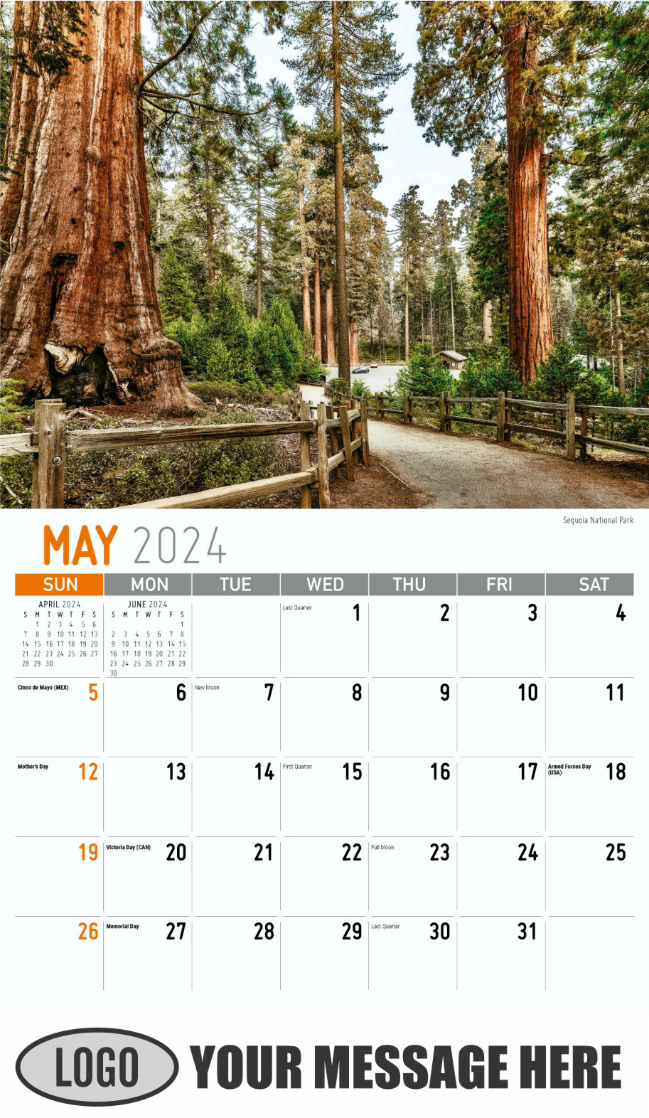 Scenes of California 2024 Business Advertising Wall Calendar - May