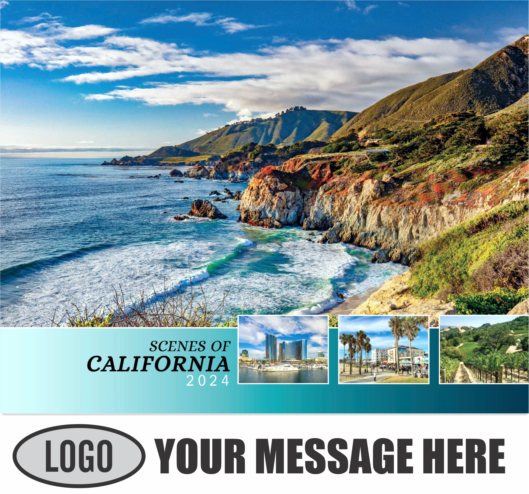 Scenes of California 2024 Business Advertising Wall Calendar - cover