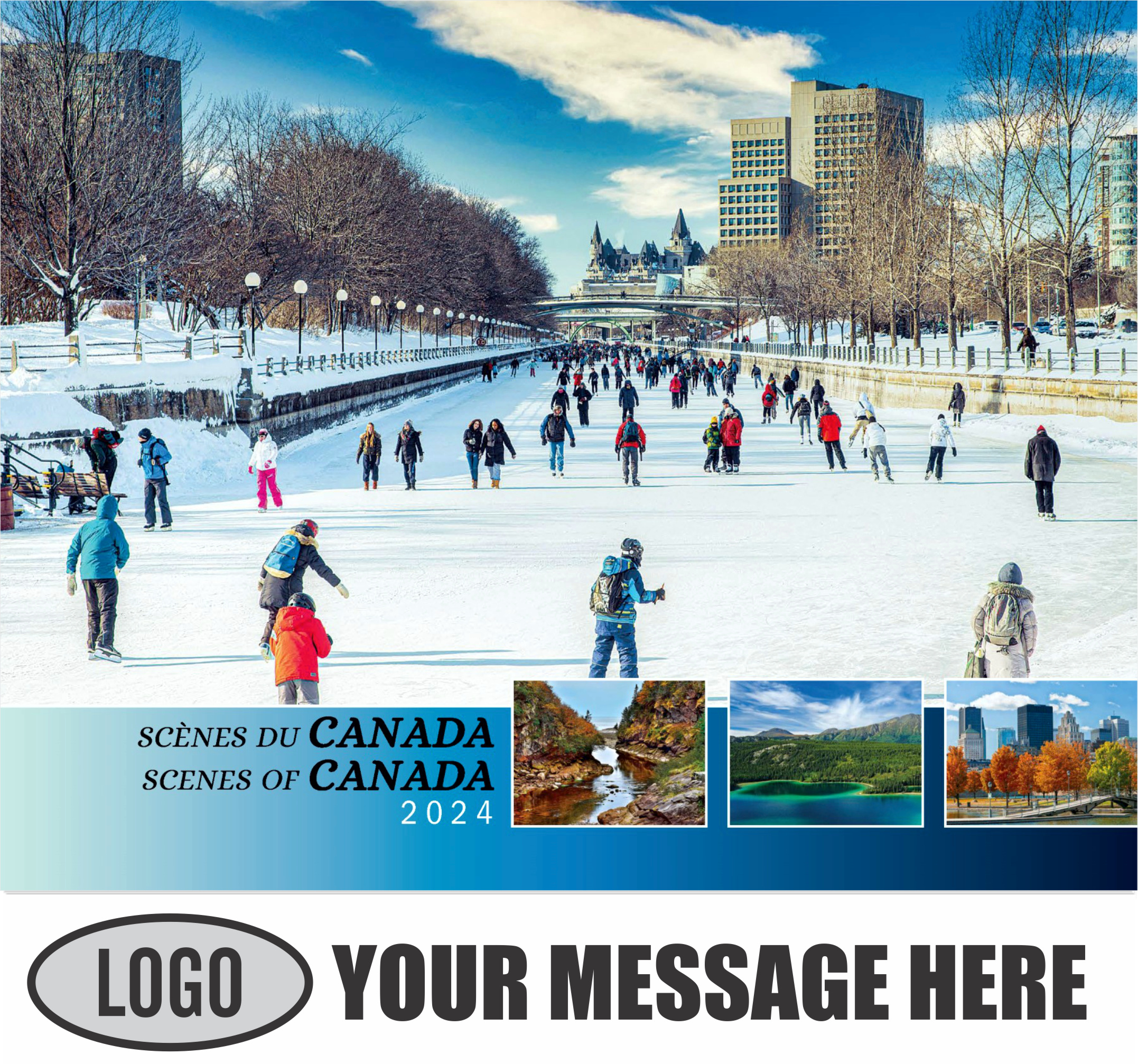 Scenes of Canada 2024 Bilingual Business Advertising Calendar - cover
