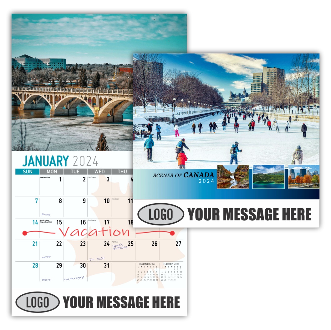 Scenes of Canada 2024 Business Promotion Wall calendar