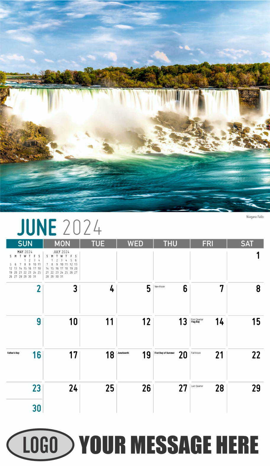 Scenes of New York 2024 Business Promotional Wall Calendar - June