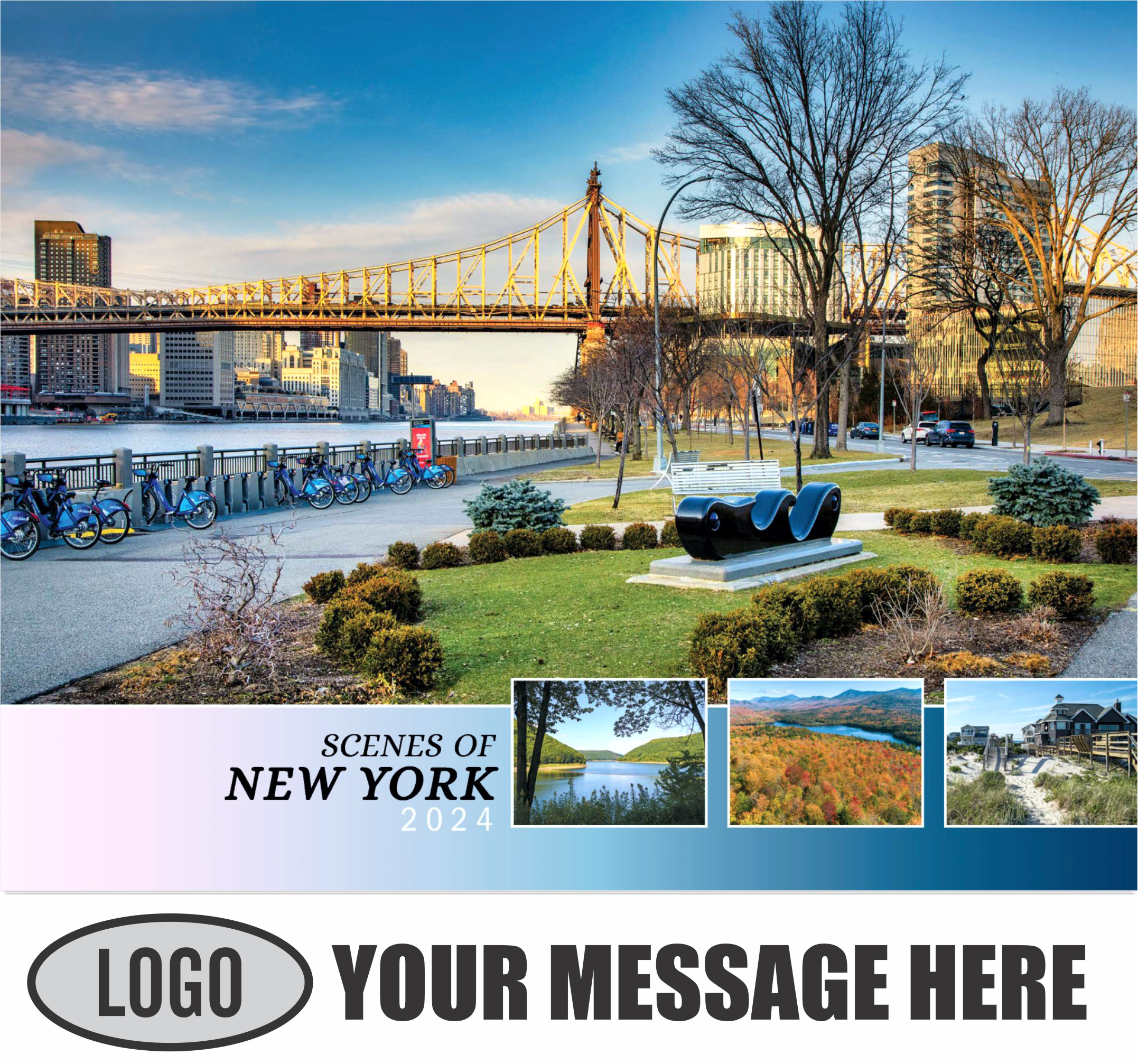 Scenes of New York 2024 Business Promotional Wall Calendar - cover