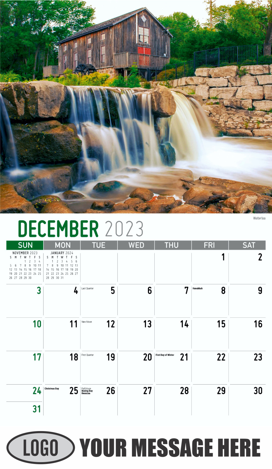 Scenes of Ontario 2024 Business Promo Wall Calendar - December_a
