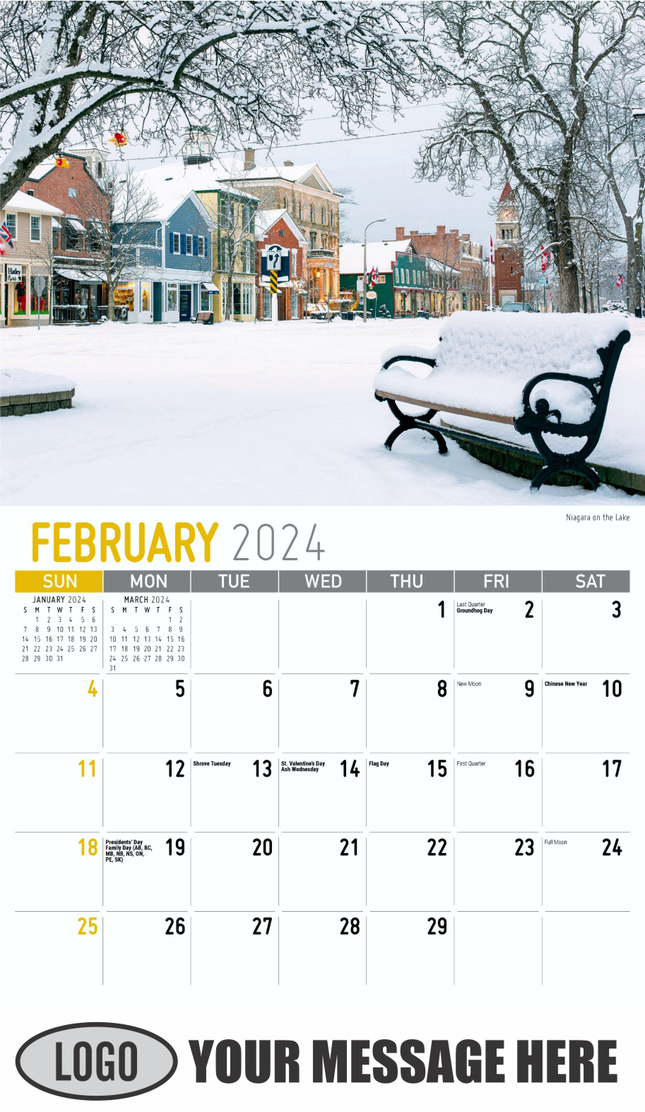 Scenes of Ontario 2024 Business Promo Wall Calendar - February