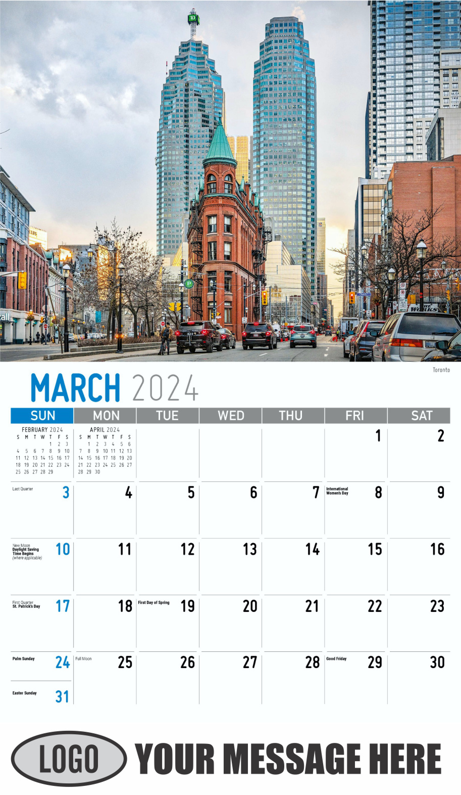 Scenes of Ontario 2024 Business Promo Wall Calendar - March