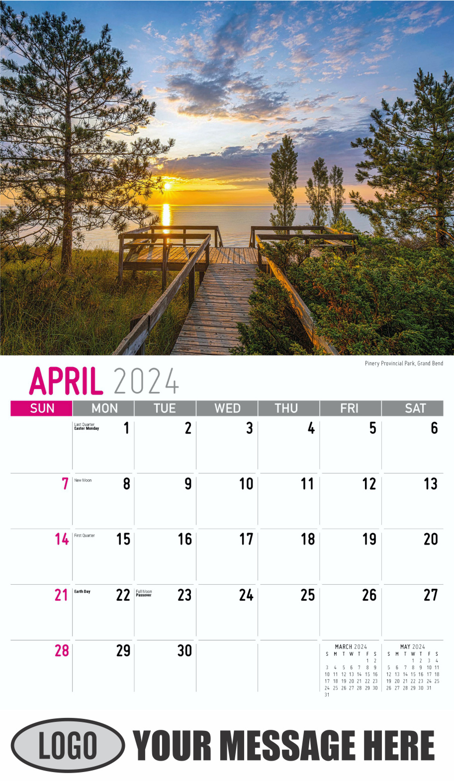 Scenes of Ontario 2024 Business Promo Wall Calendar - April