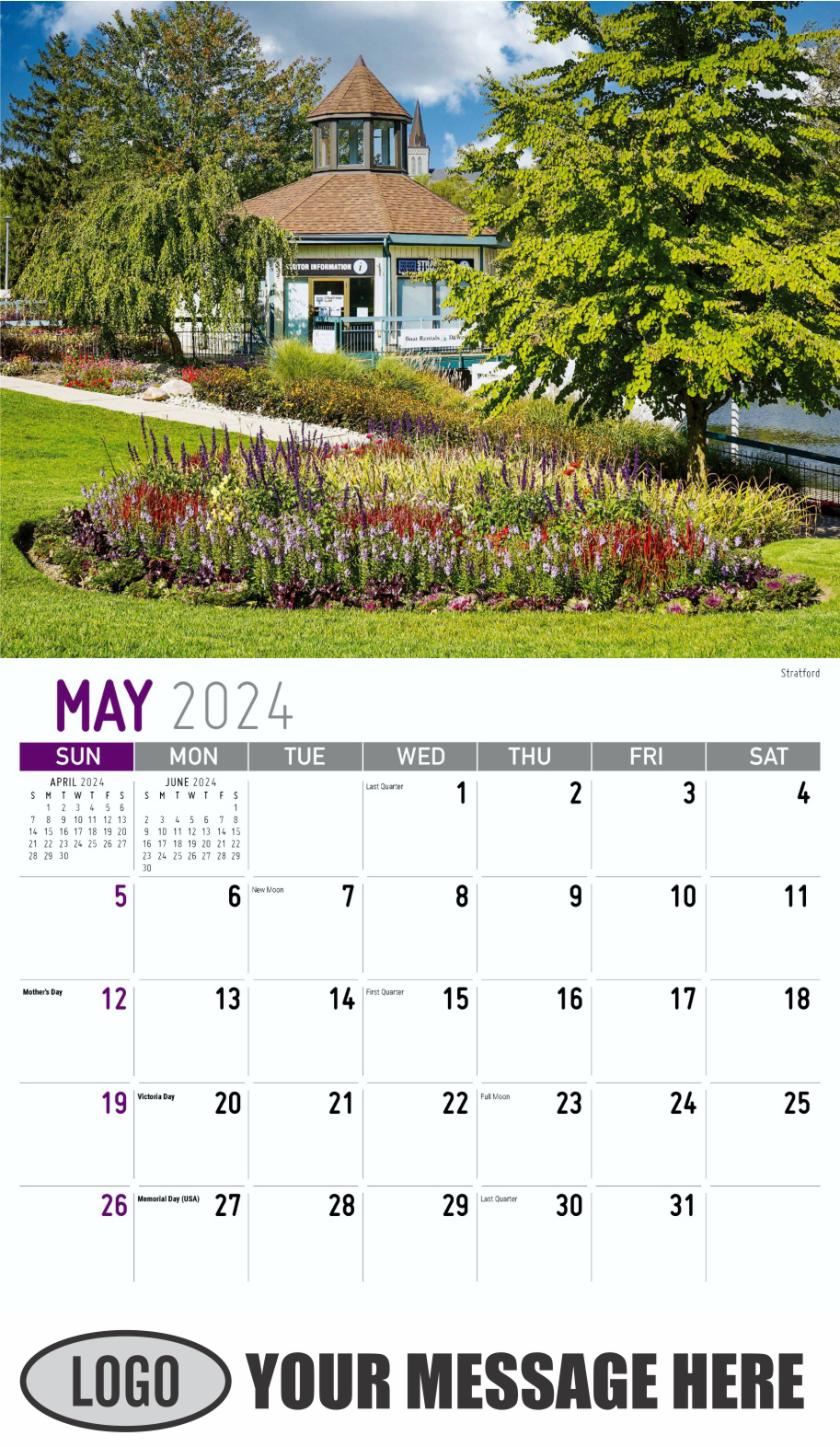 Scenes of Ontario 2024 Business Promo Wall Calendar - May