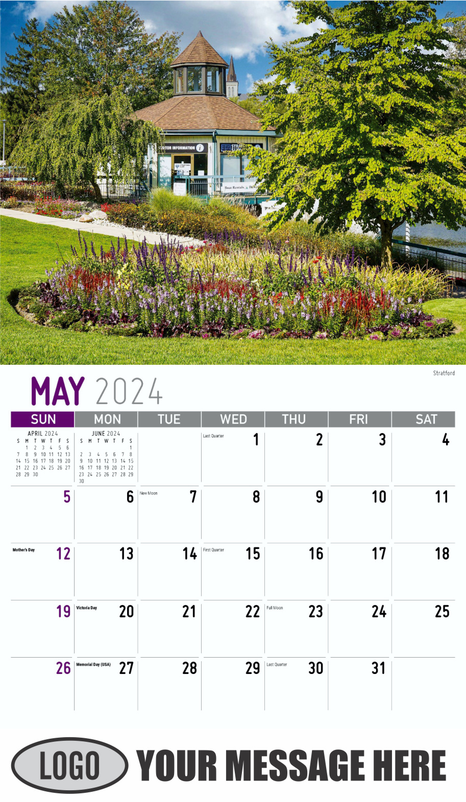 Scenes of Ontario 2024 Business Promo Wall Calendar - May
