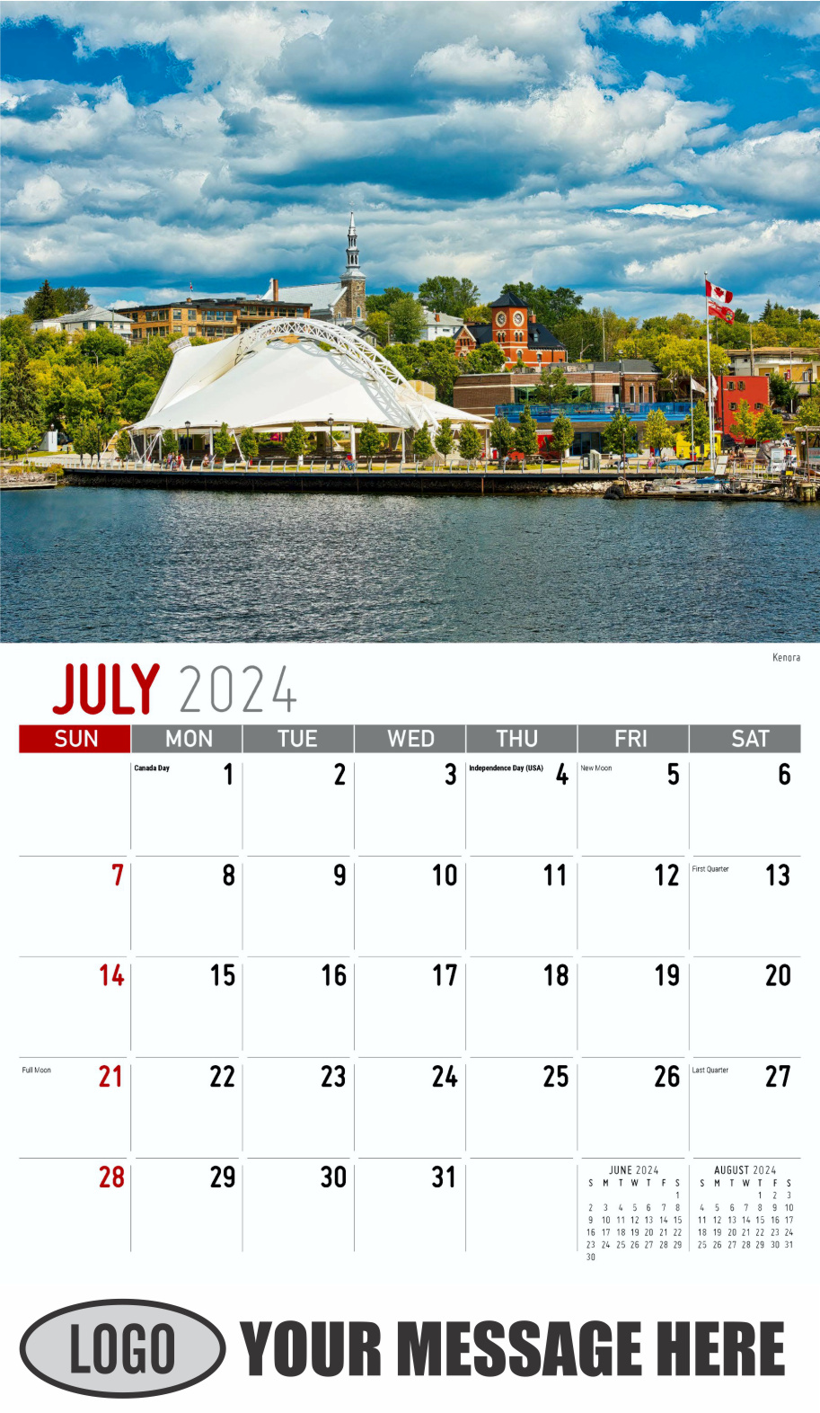 Scenes of Ontario 2024 Business Promo Wall Calendar - July