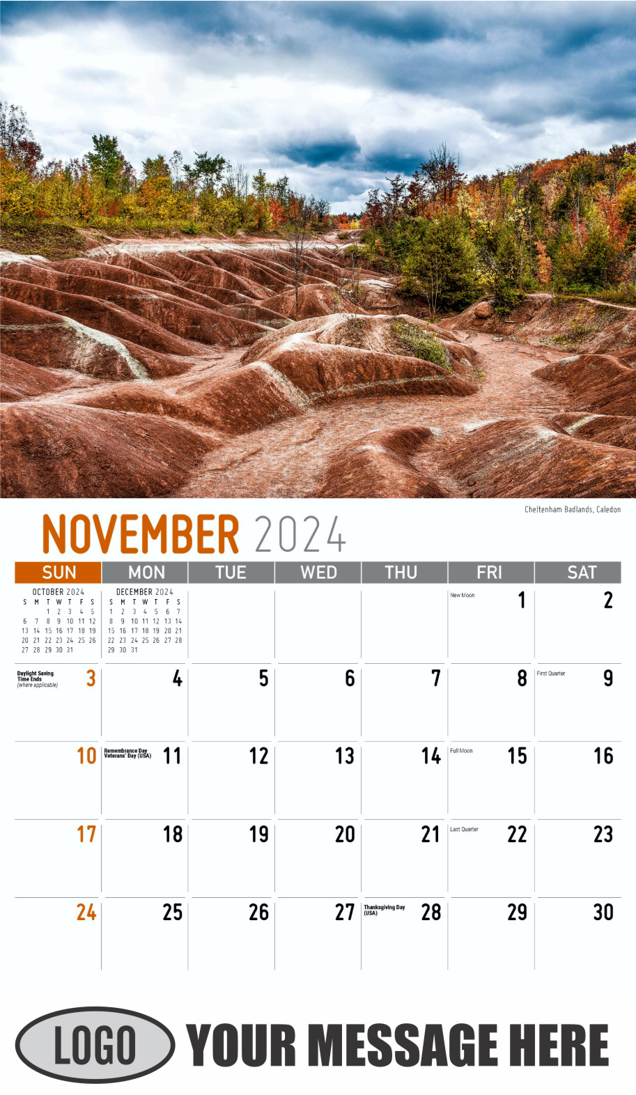 Scenes of Ontario 2024 Business Promo Wall Calendar - November