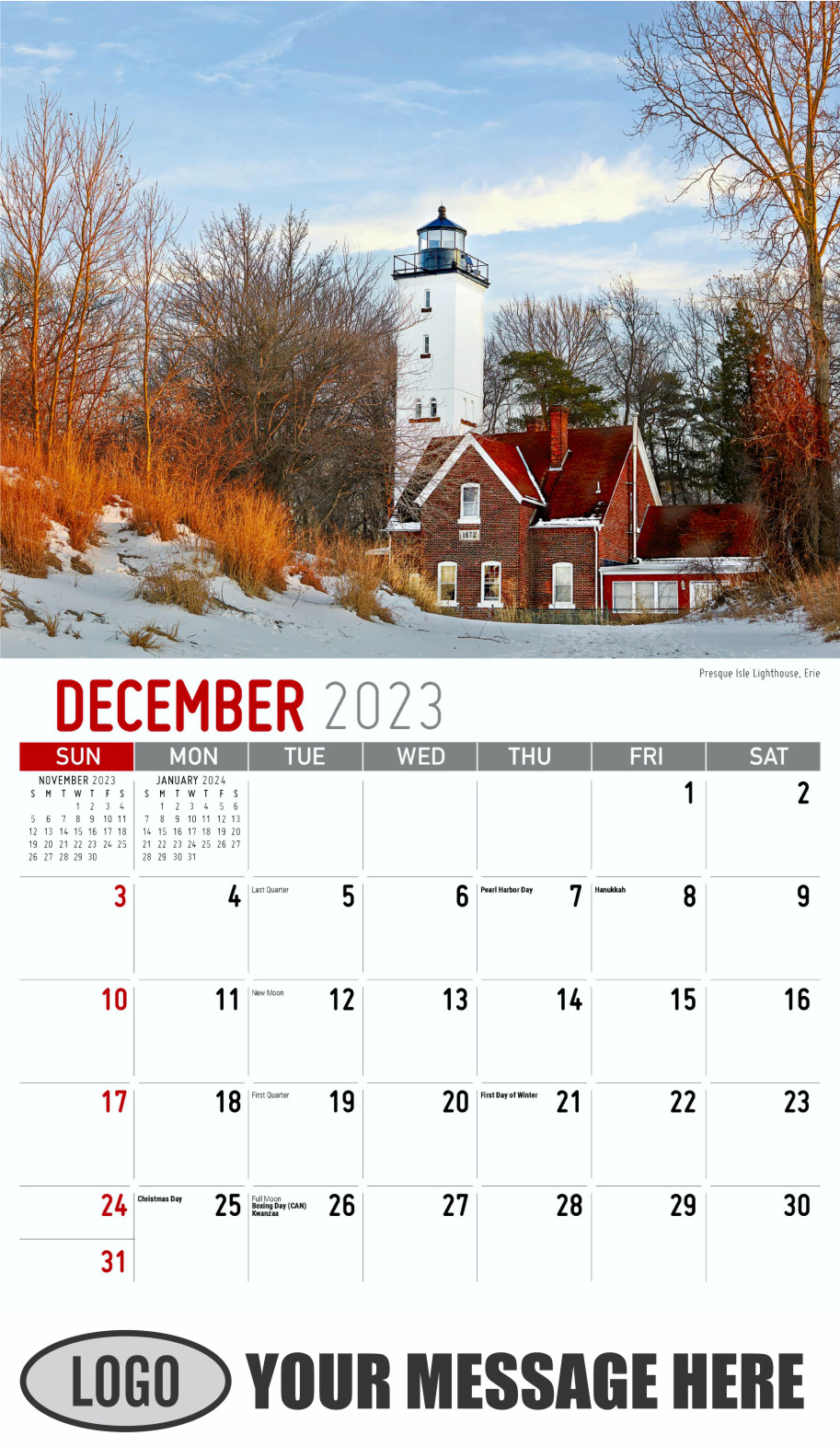 Scenes of Pennsylvania 2024 Business Promotion Calendar - December_a