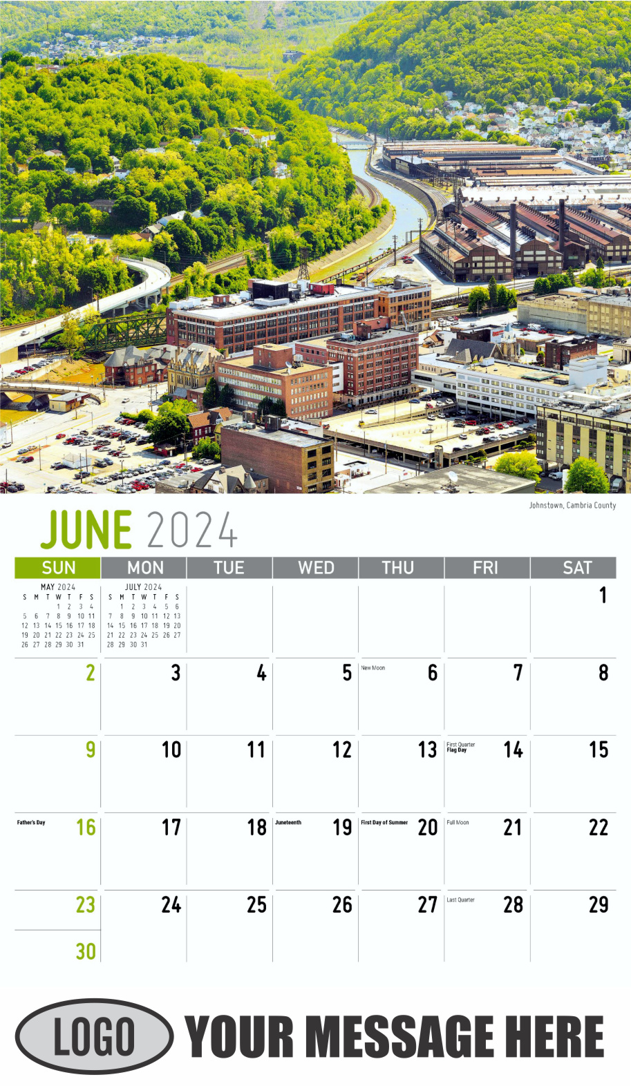 Scenes of Pennsylvania 2024 Business Promotion Calendar - June