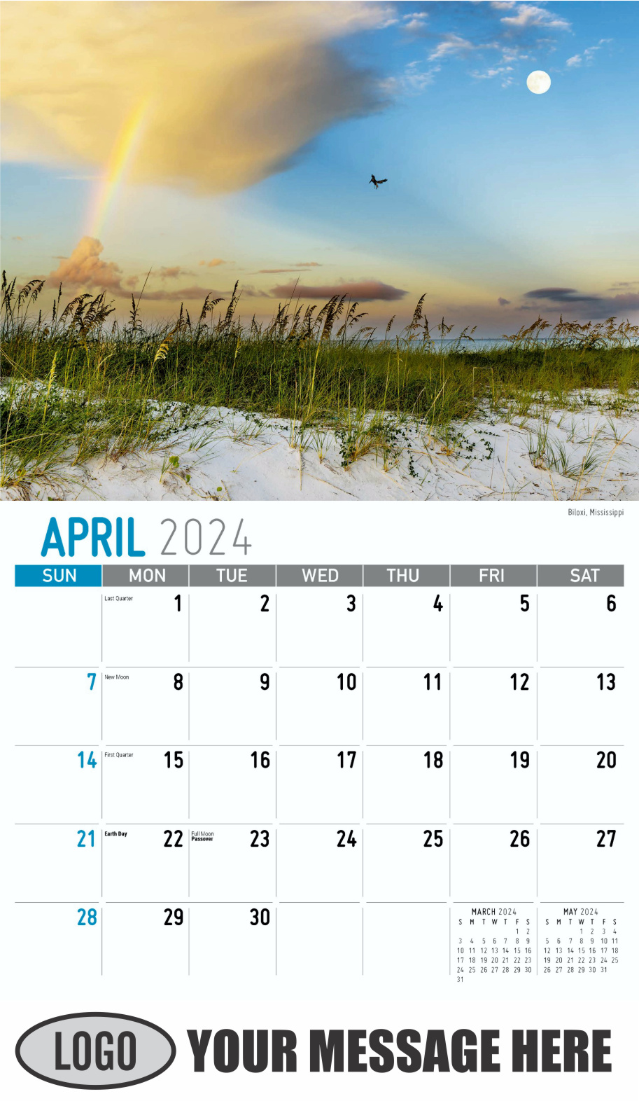 Scenes of Southeast USA 2024 Business Promo Wall Calendar - April