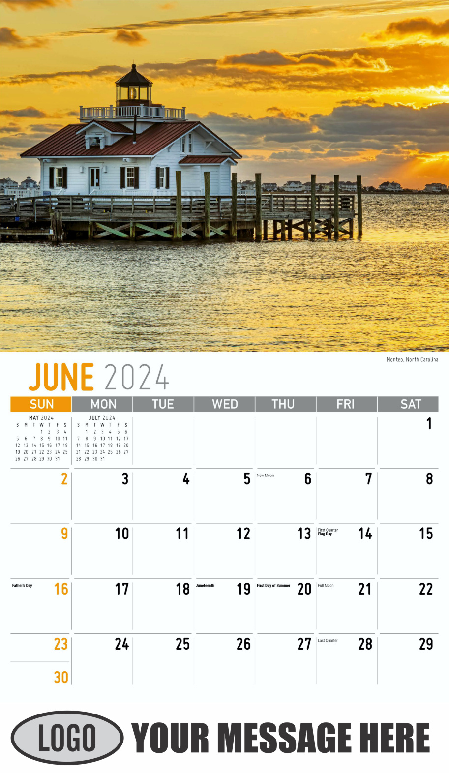 Scenes of Southeast USA 2024 Business Promo Wall Calendar - June