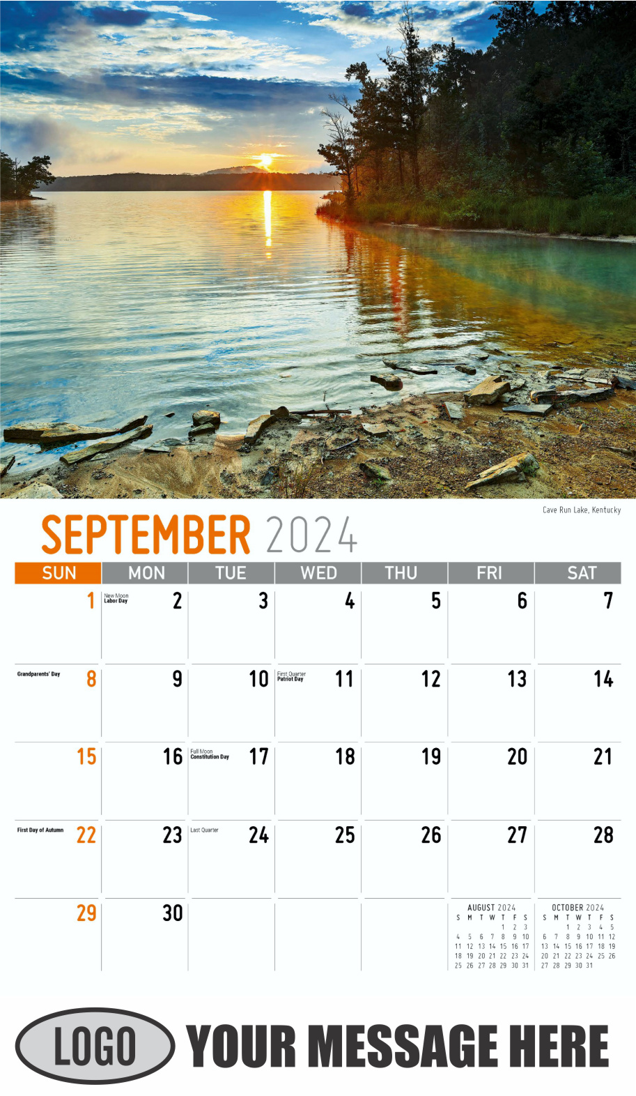 Scenes of Southeast USA 2024 Business Promo Wall Calendar - September