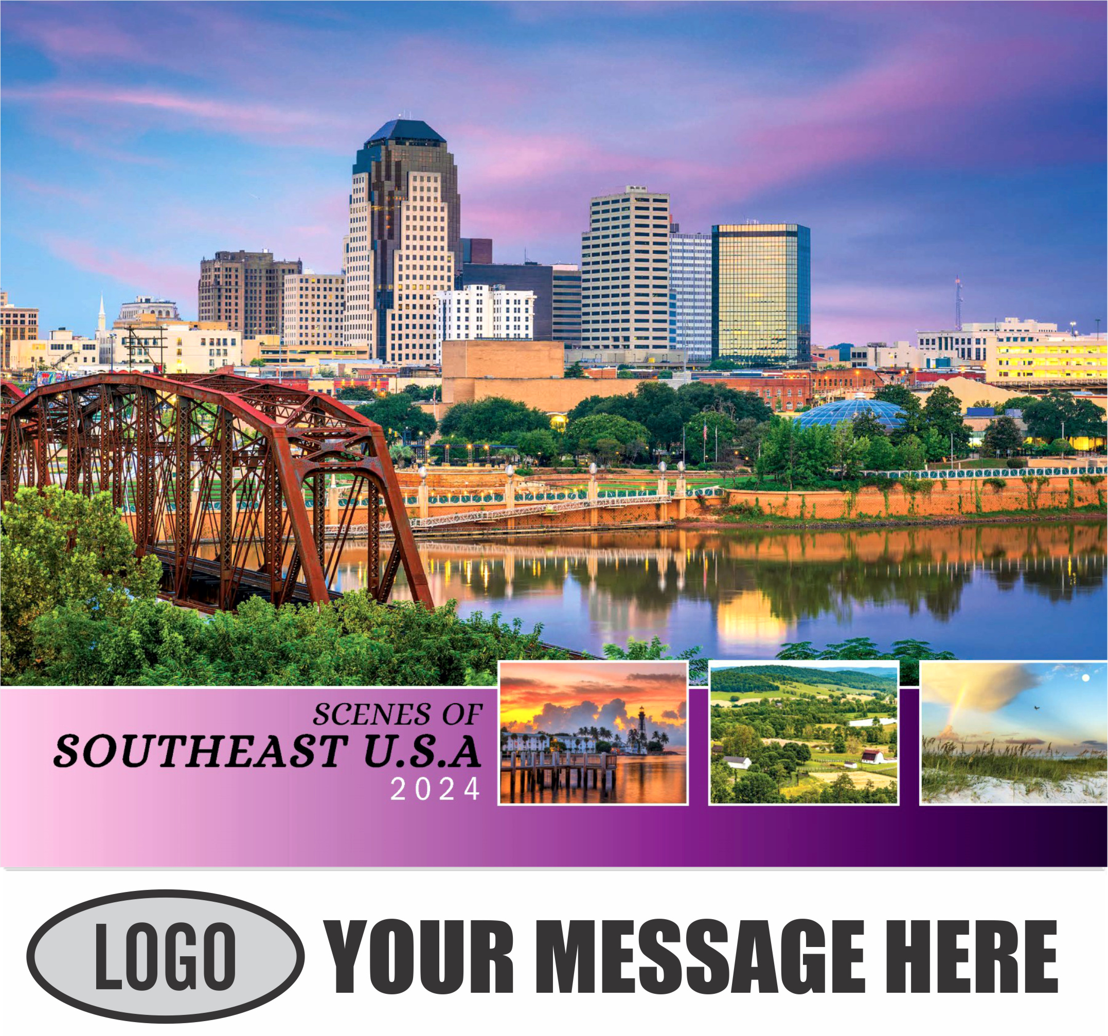 Scenes of Southeast USA 2024 Business Promo Wall Calendar - cover