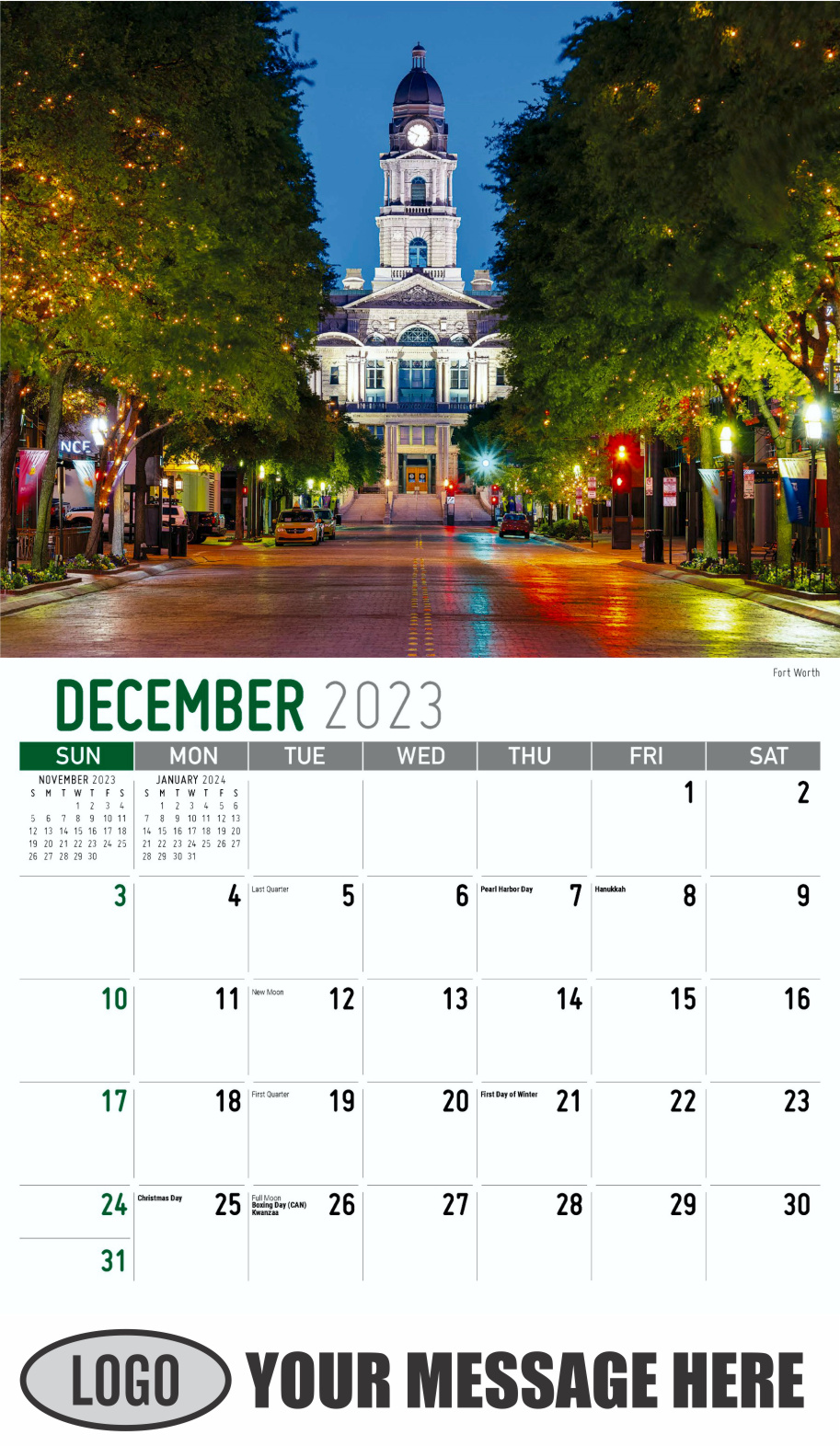 Scenes of Texas 2024 Business Advertising Calendar - December_a