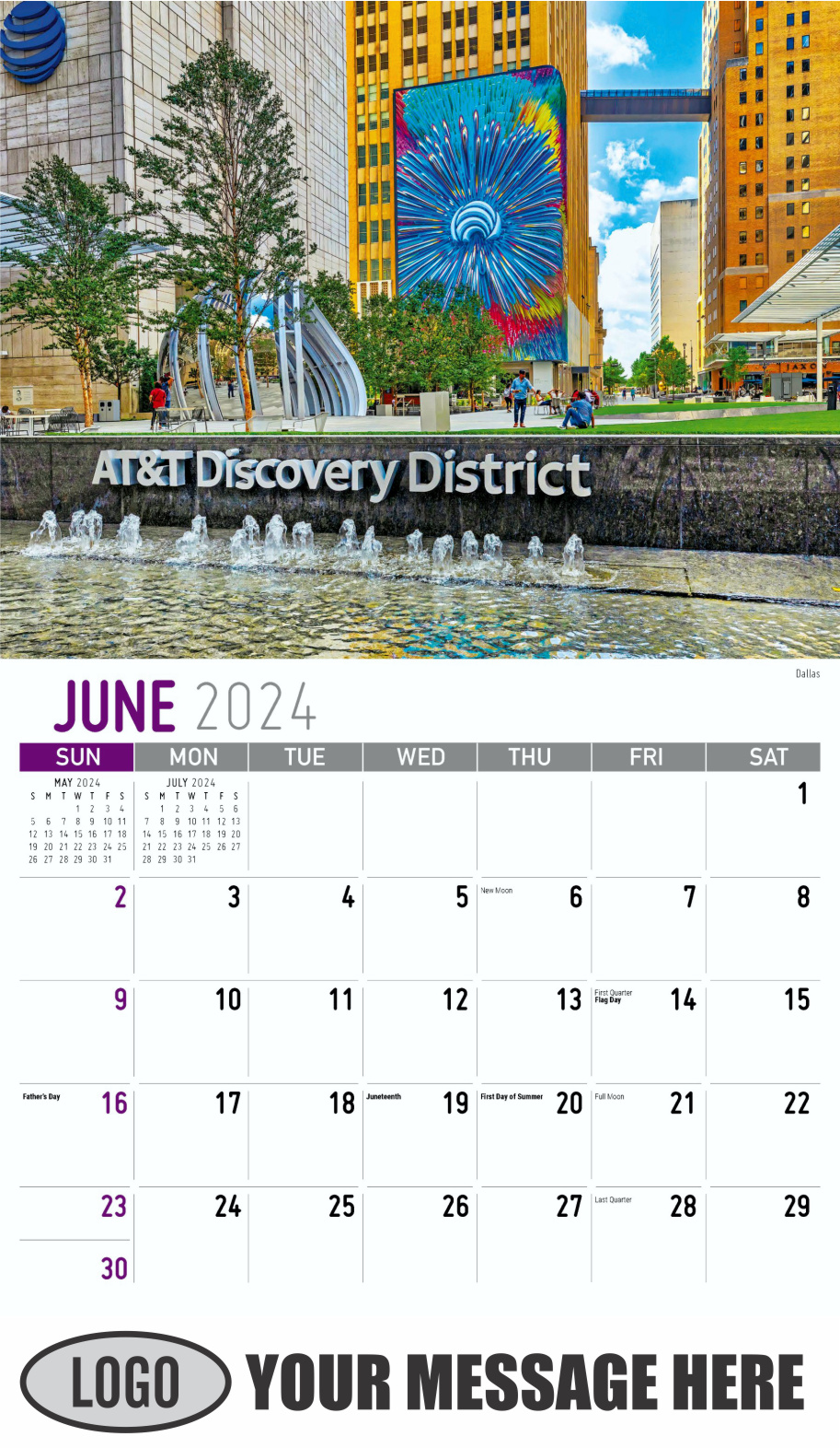 Scenes of Texas 2024 Business Advertising Calendar - June