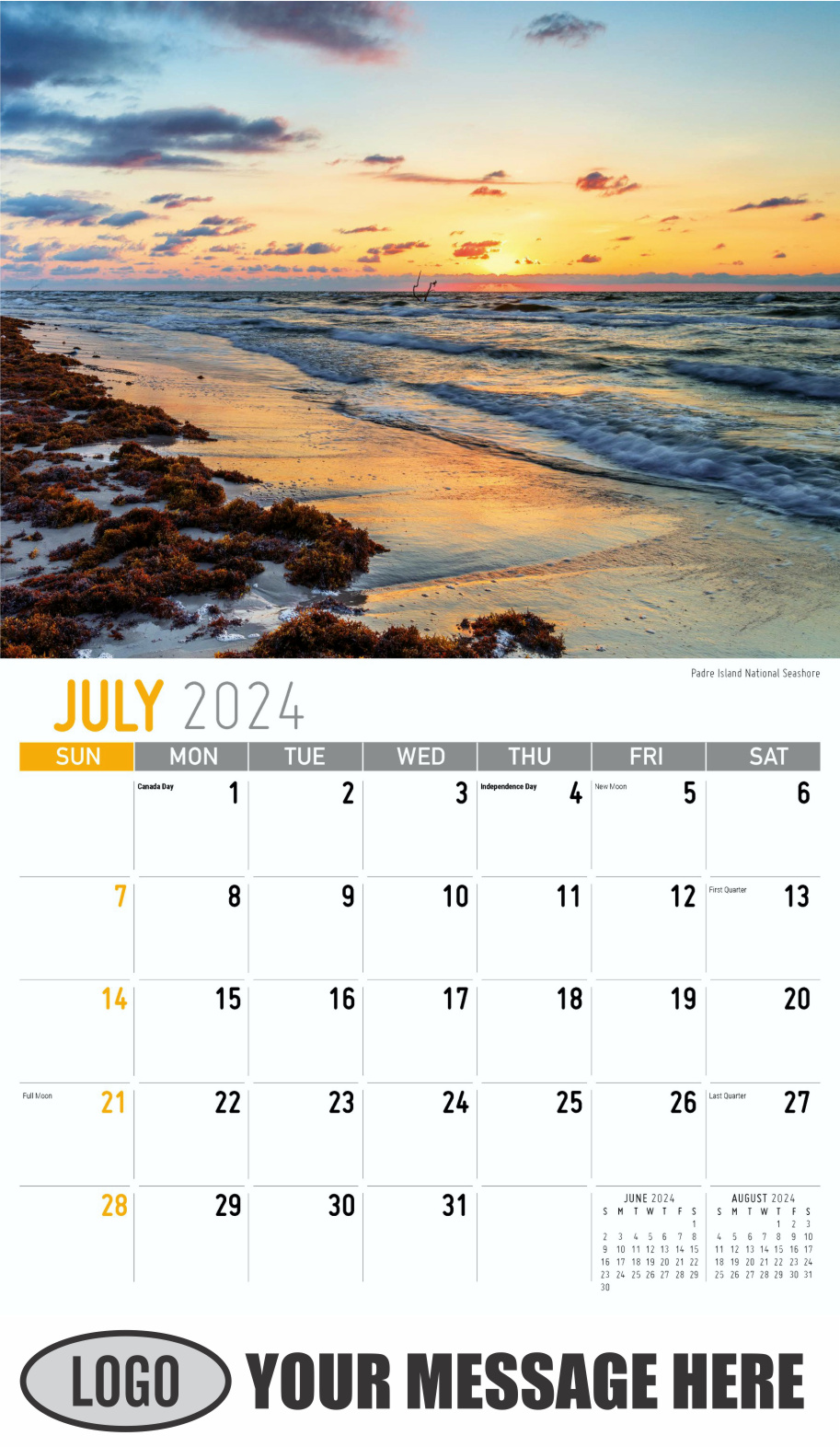 Scenes of Texas 2024 Business Advertising Calendar - July
