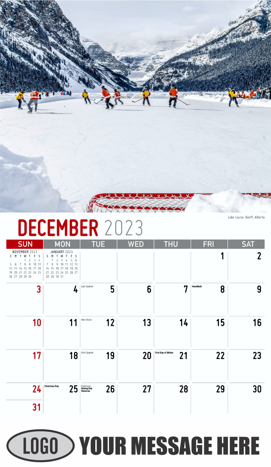Scenes of Western Canada 2024 Business Promotional Wall Calendar - December_a