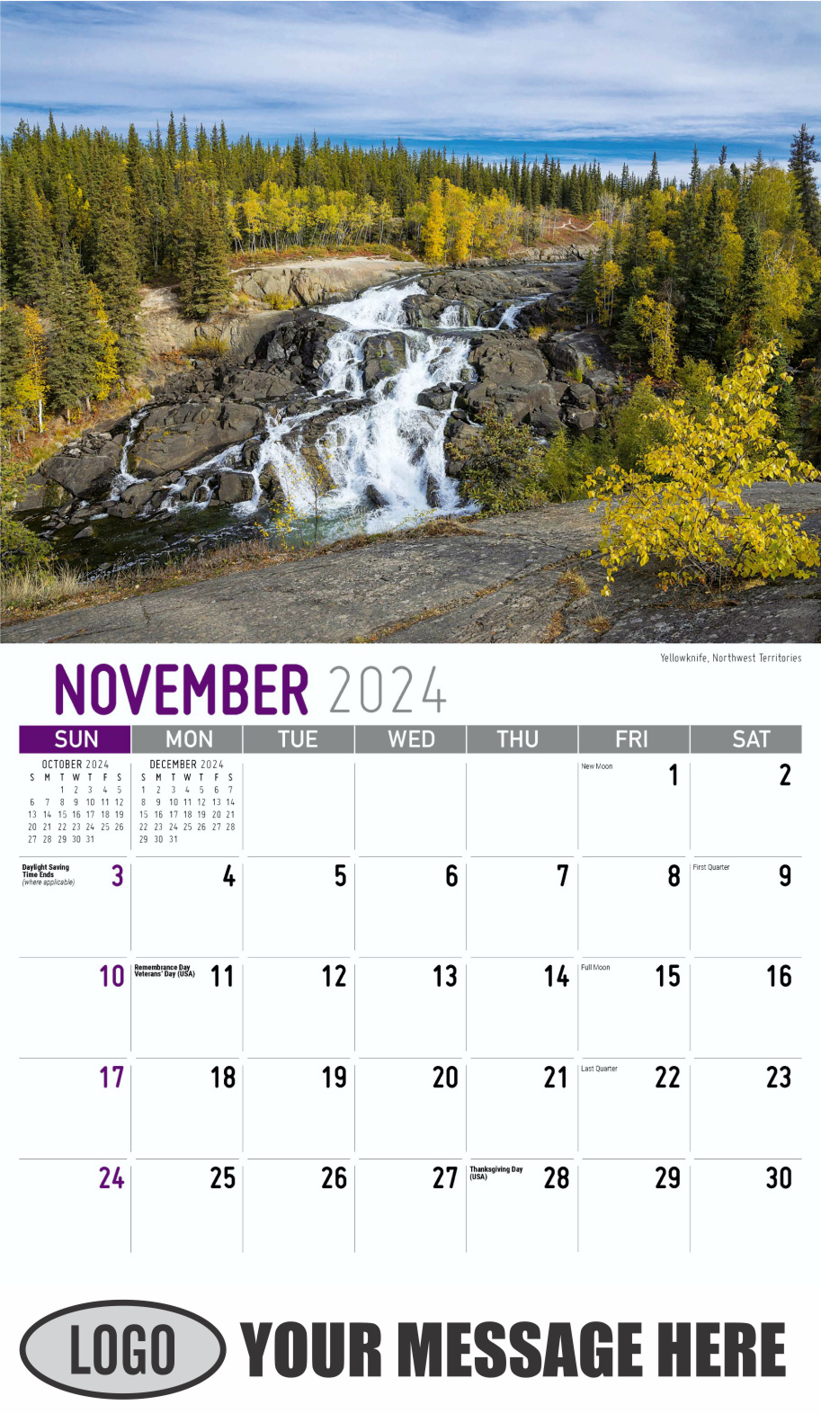 Scenes of Western Canada 2024 Business Promotional Wall Calendar - November