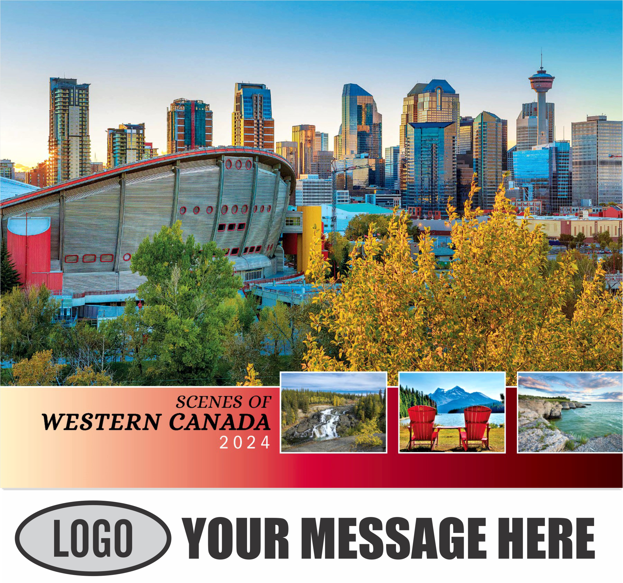 Scenes of Western Canada 2024 Business Promotional Wall Calendar - cover