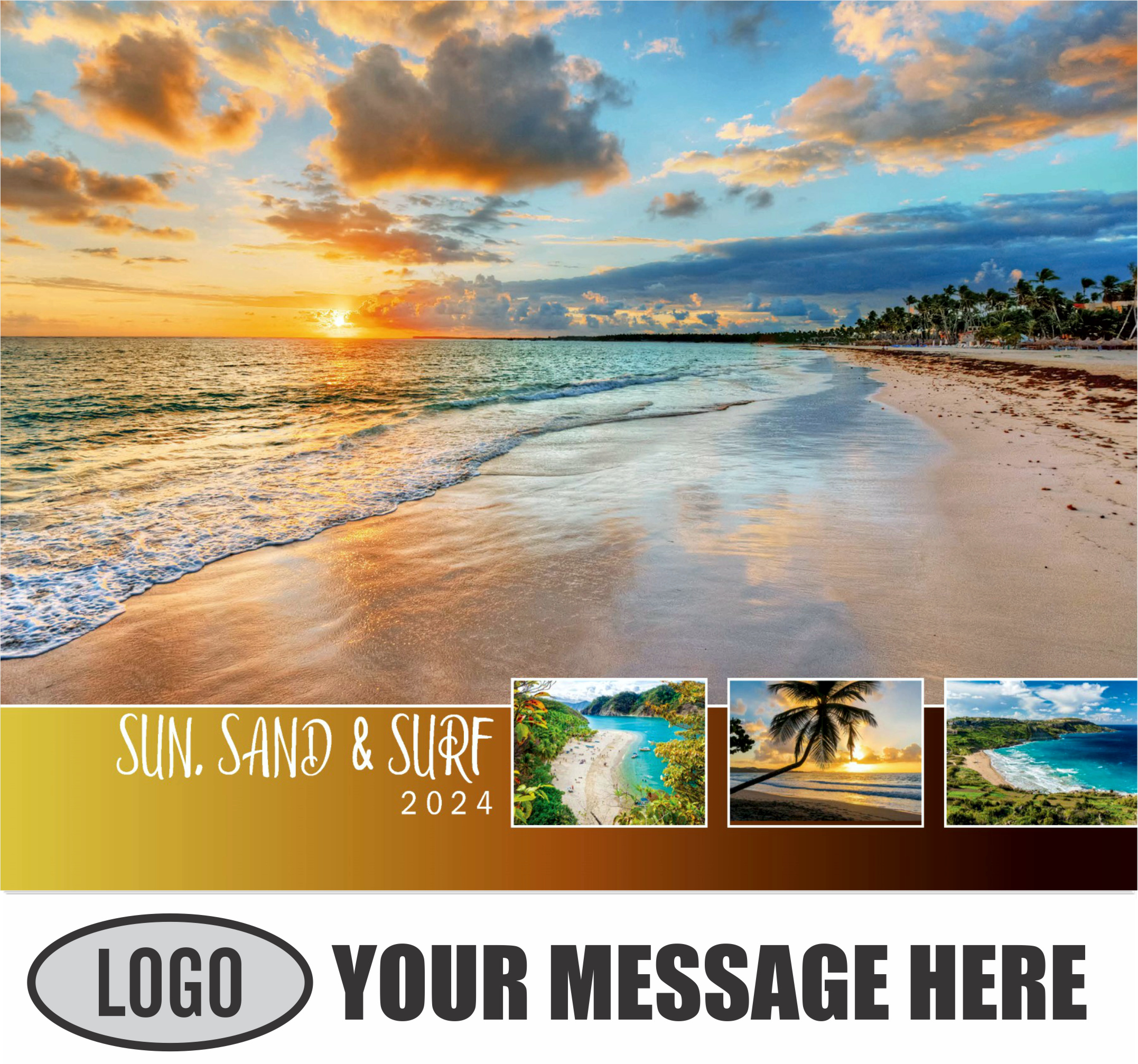 Sun, Sand and Surf 2024 Business Advertsing Wall Calendar - cover