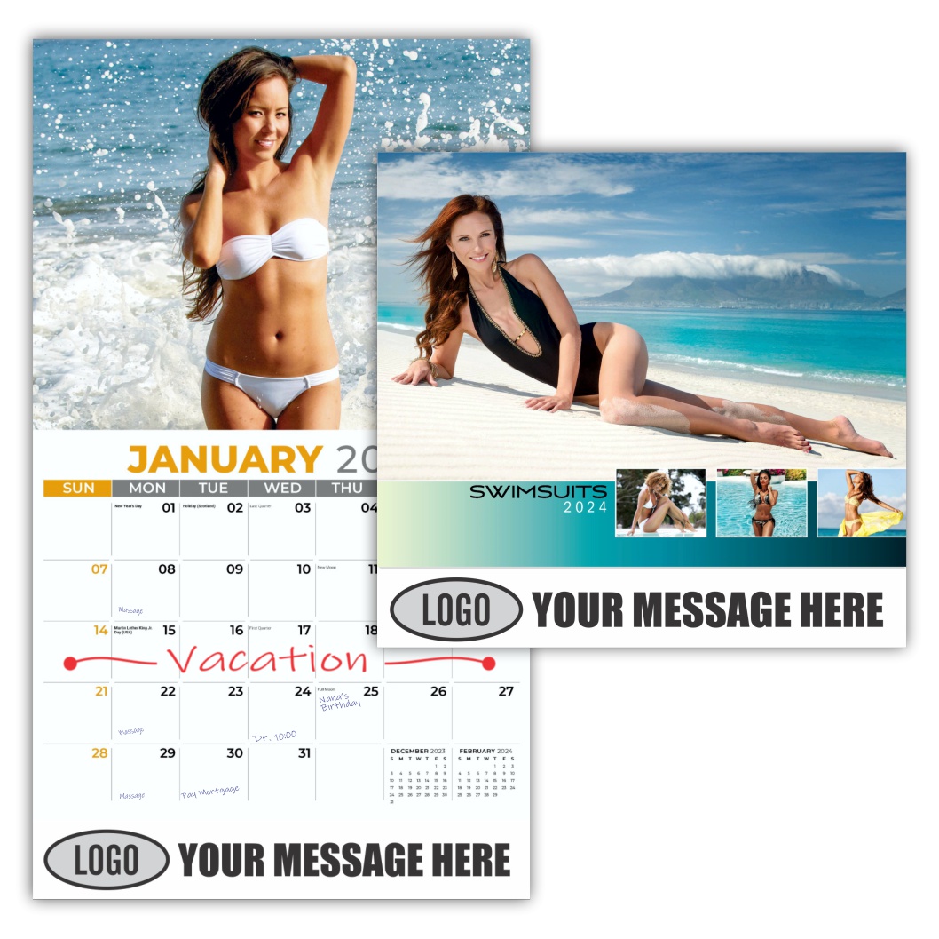 Swimsuits 2024 Business Promotional Wall calendar