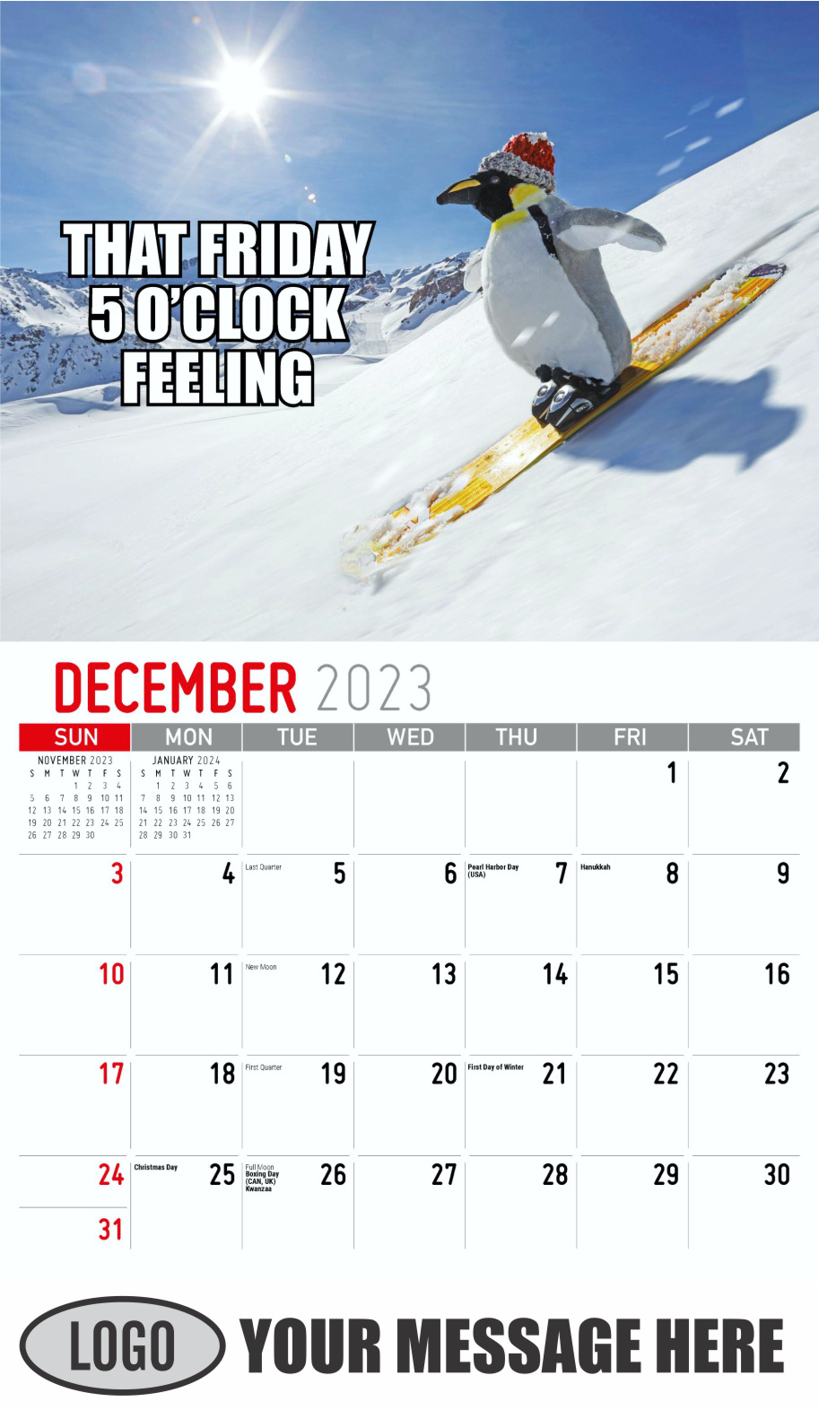 The Memeing of Life 2024 Business Advertising Wall Calendar - December_a