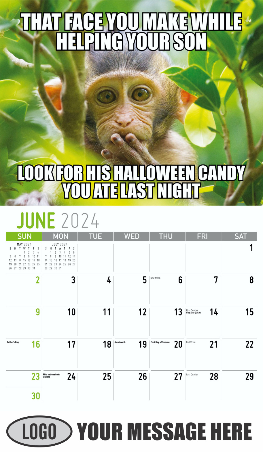 The Memeing of Life 2024 Business Advertising Wall Calendar - June