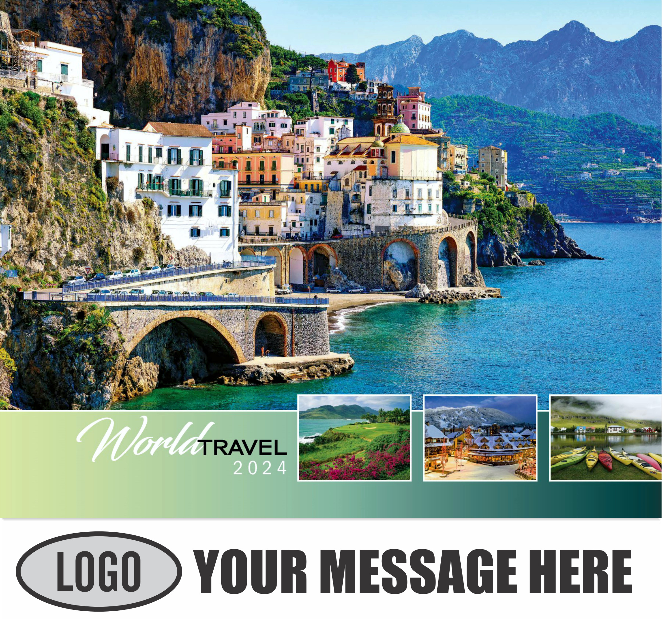 World Travel 2024 Business Advertising Wall Calendar - cover
