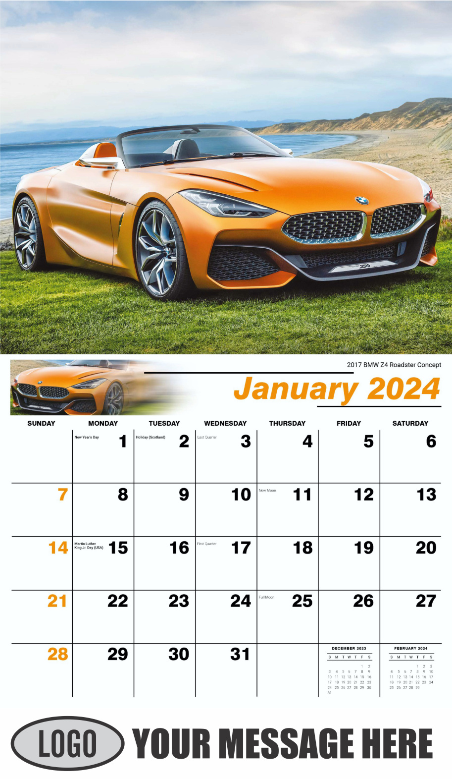 2024 Business Promotional Calendars Exotic Cars low as 65¢