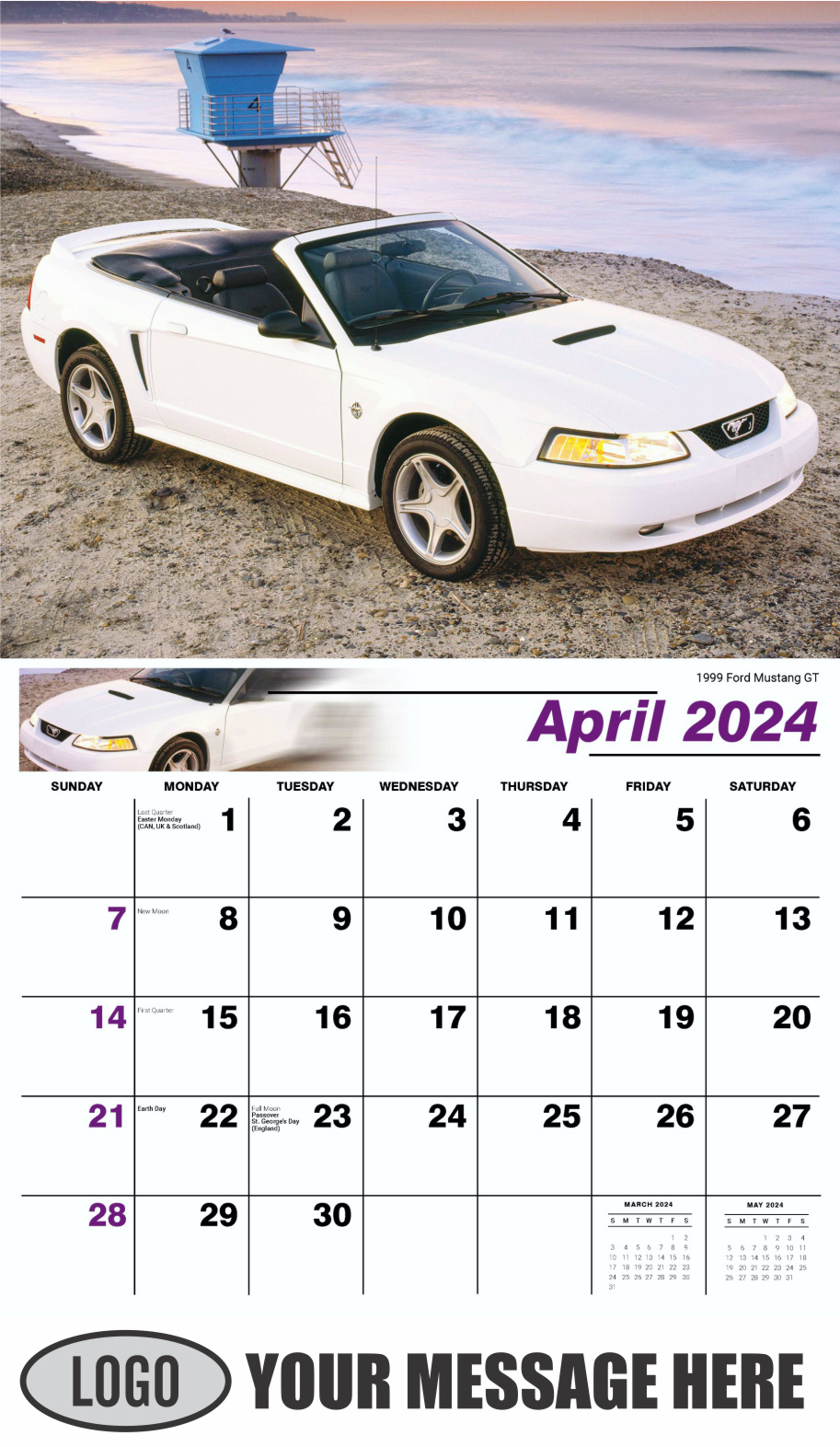 Ford Cars Wall Calendar 2024 Business Promotion low as 65¢
