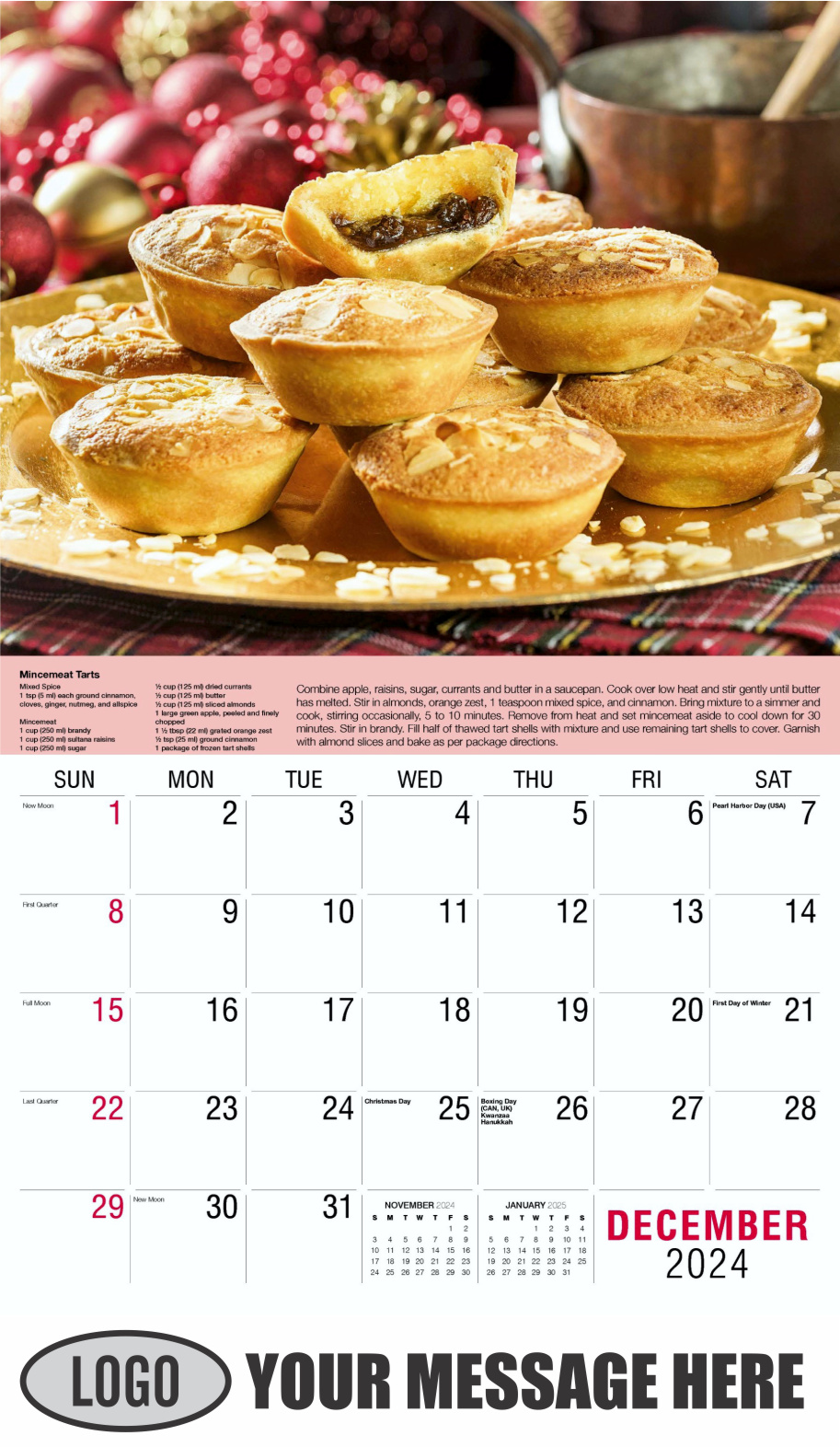 2025 Recipes Promotional Calendar Business Advertising low as 65¢