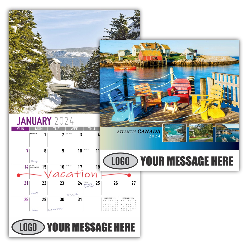 Atlantic Canada Maritime Provinces Calendar 65¢ Business Promo
