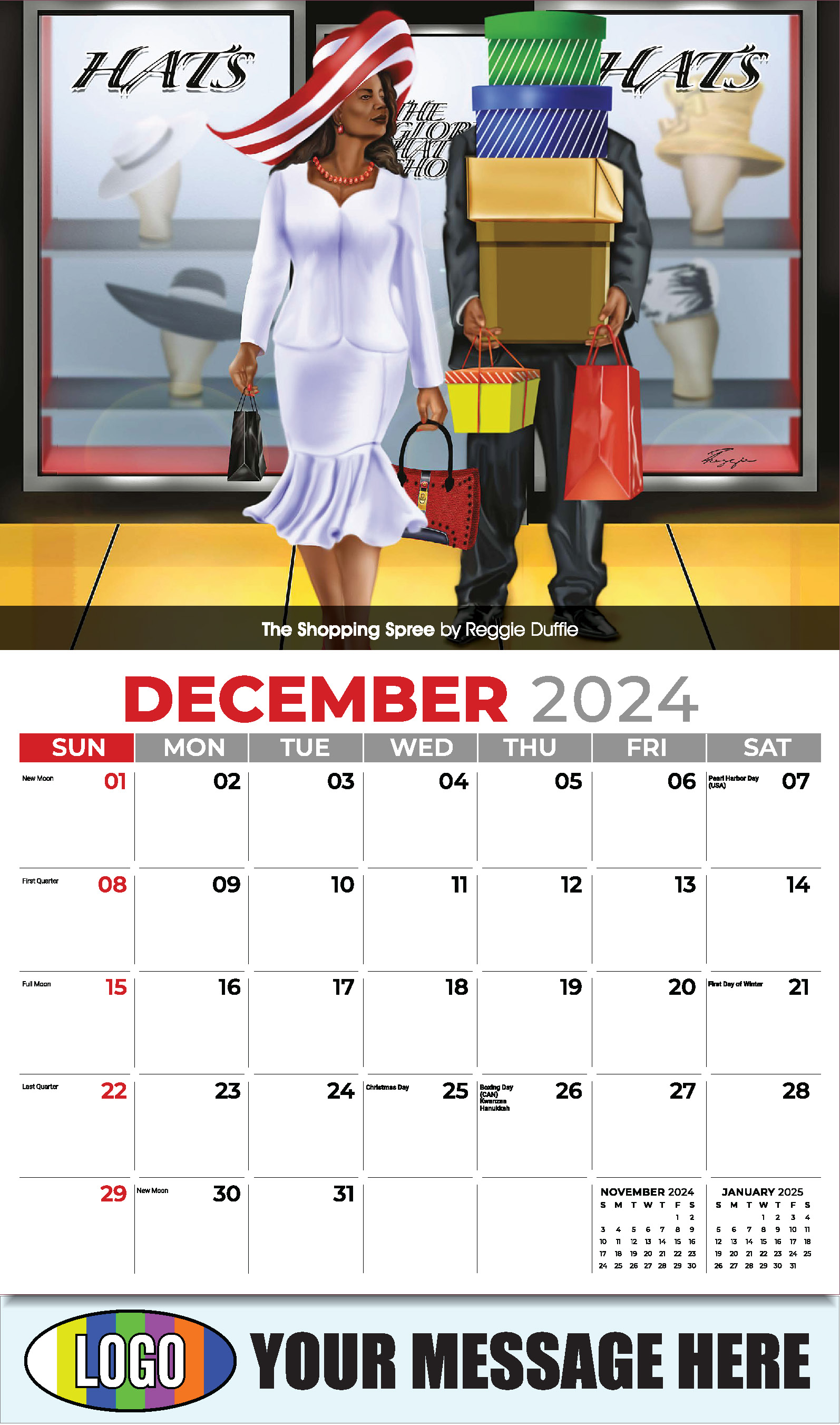 Celebration of African American Art 2025 Business Promotional Calendar - December_a