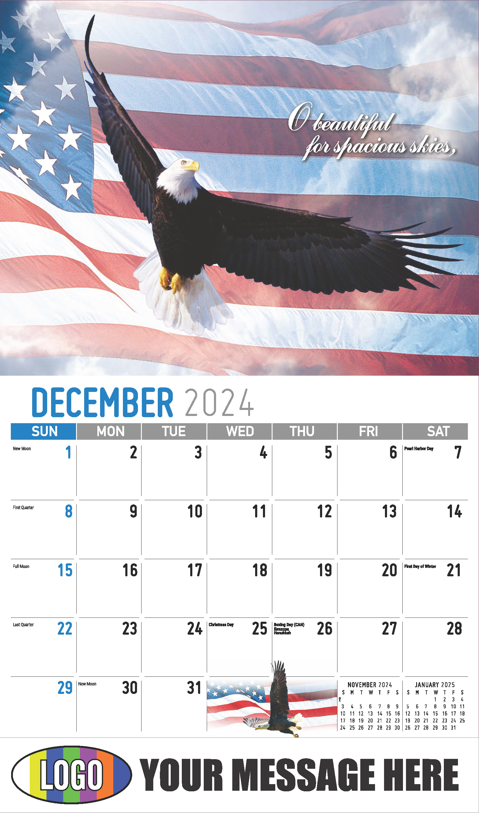 America the Beautiful  2025 Business Advertising Wall Calendar - December_a