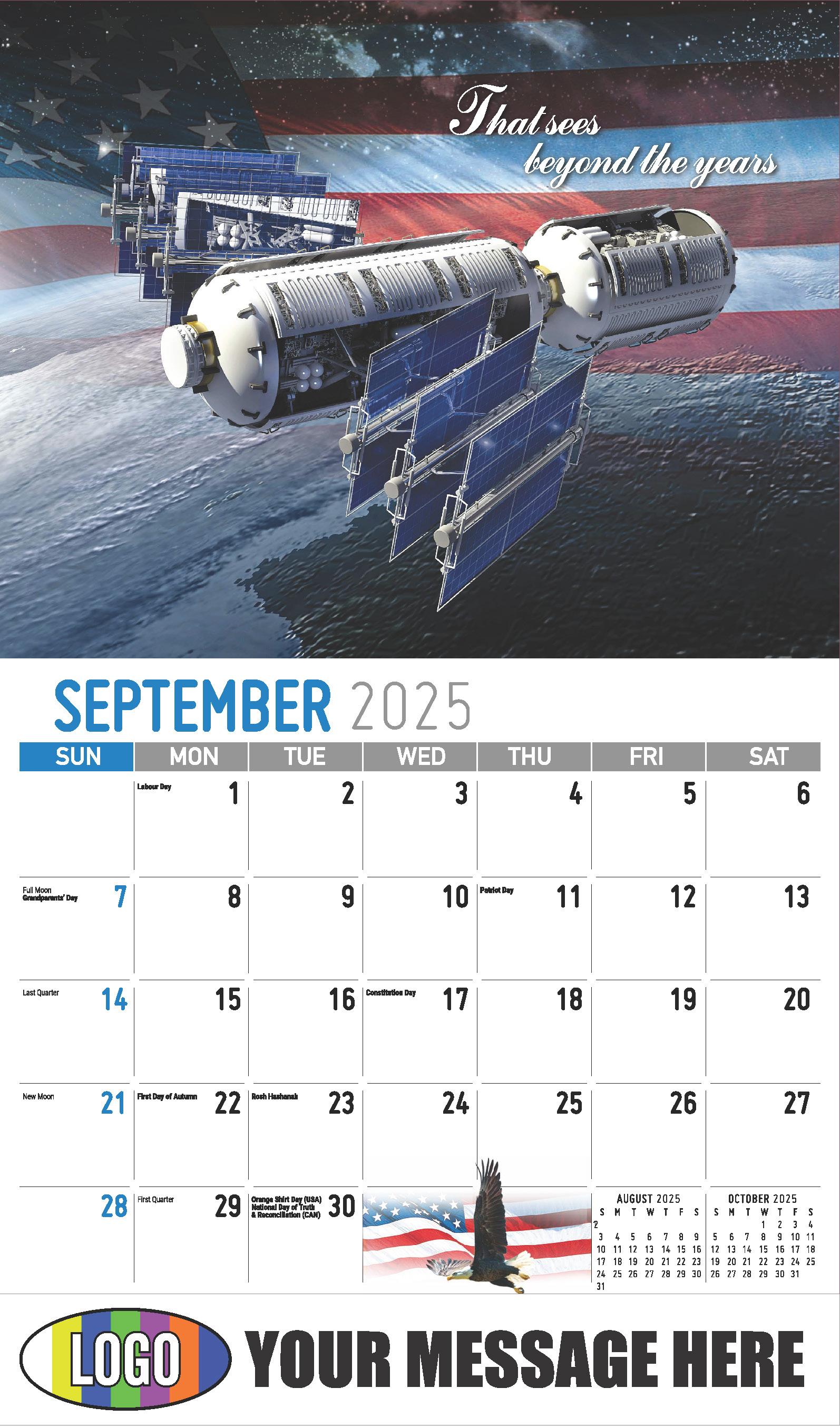 America the Beautiful  2025 Business Advertising Wall Calendar - September
