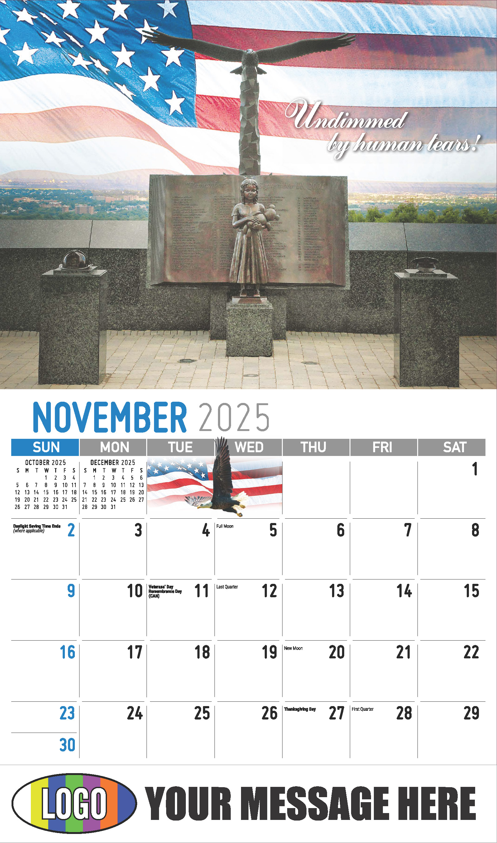 America the Beautiful  2025 Business Advertising Wall Calendar - November