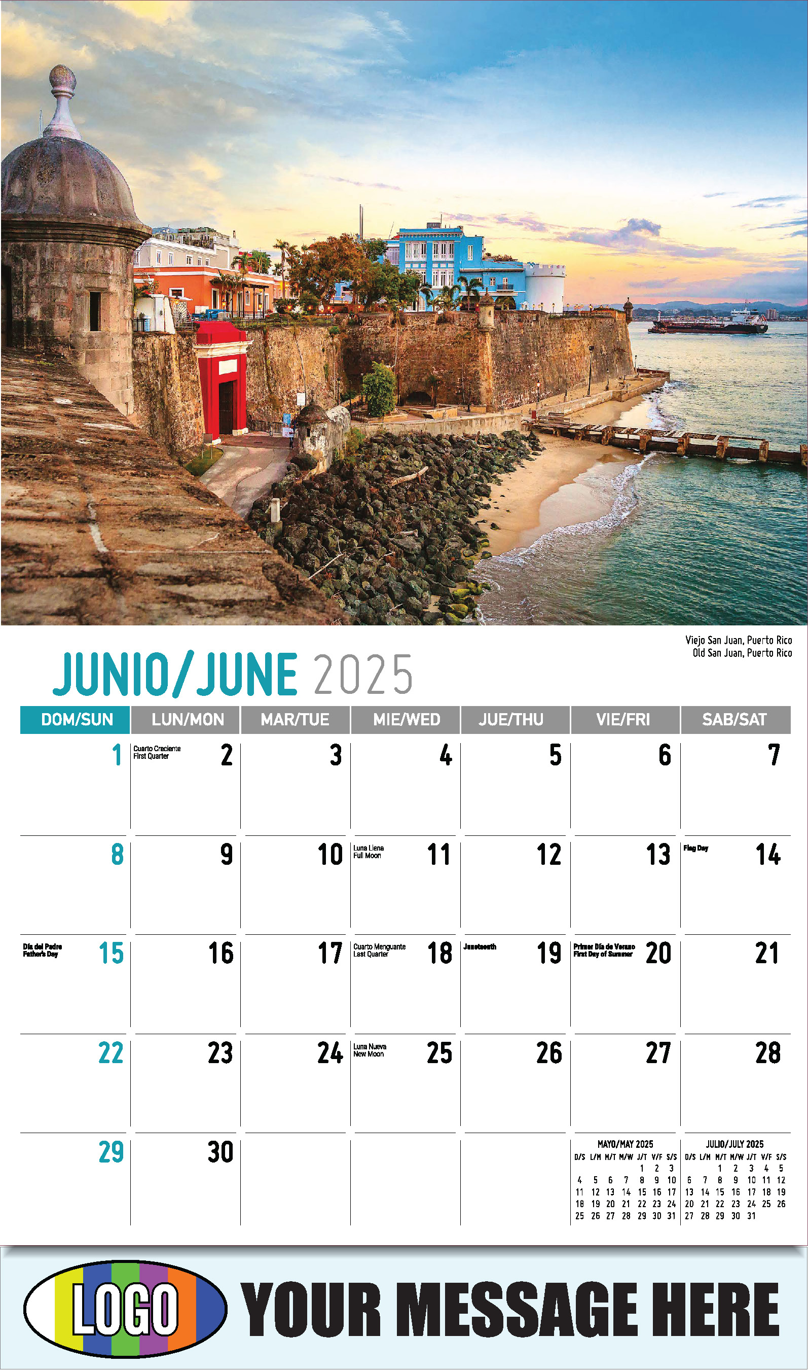 Latin America Scenic  2025 Business Promo Calendar - June